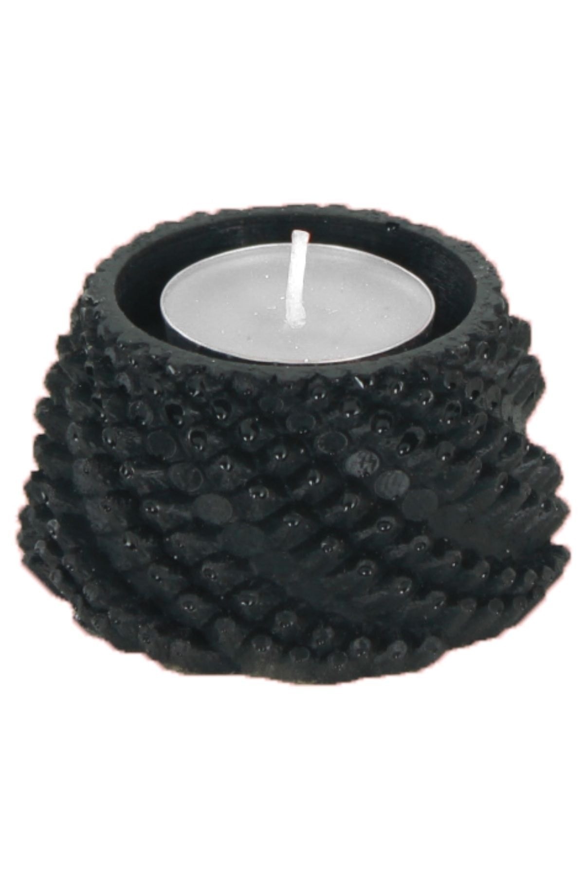 Şamdan Dekoratif Mumluk Siyah Şamdan Tealight ve Uzun Mum Uyumlu Ejderha Yumurtası Model