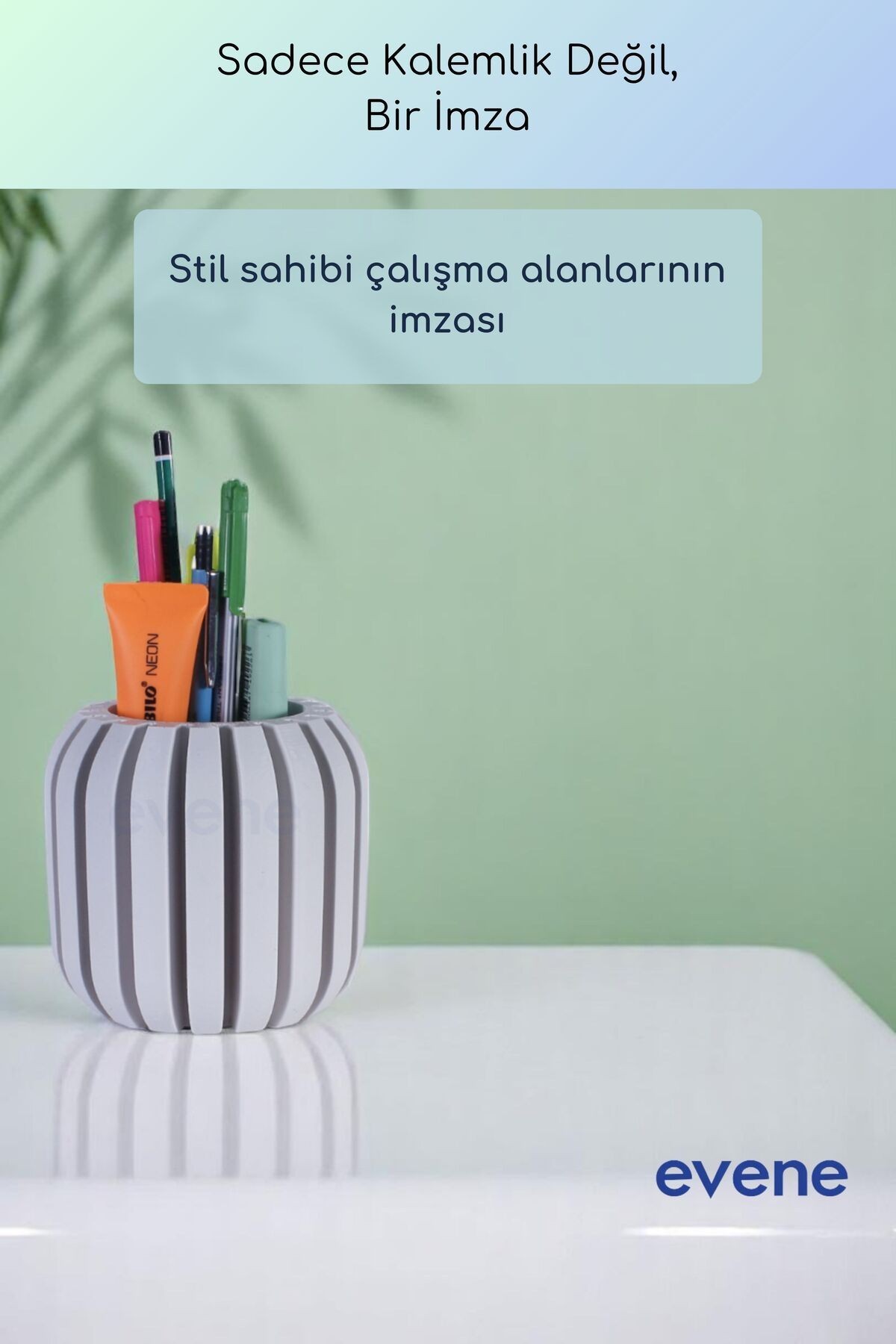 Kalemlik Masa Kalemliği Organizer Kalemlik Beyaz Renk Model 79