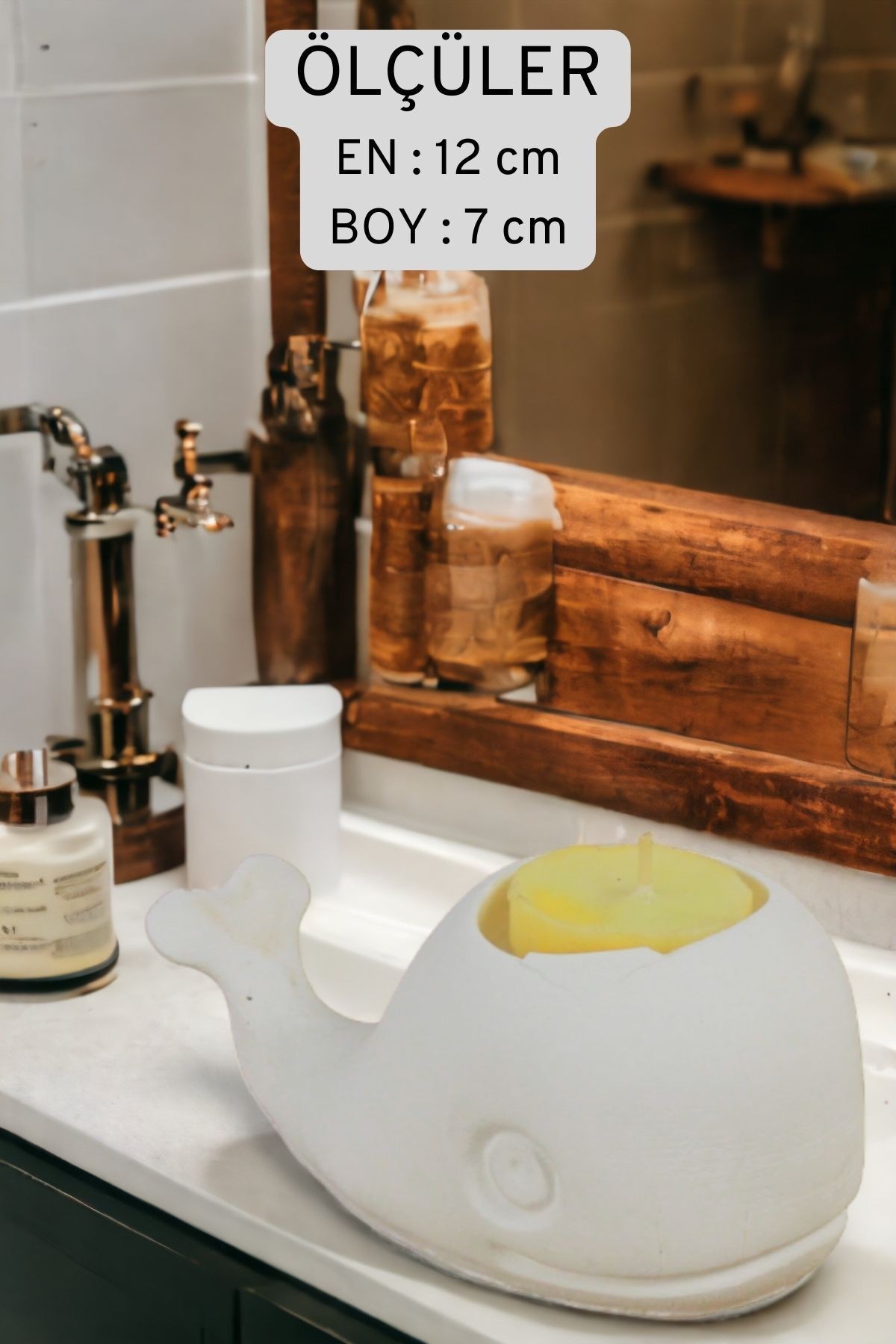 Şamdan Mumluk Dekoratif Mumluk Beyaz Renk Tealight Mumluk Model 6