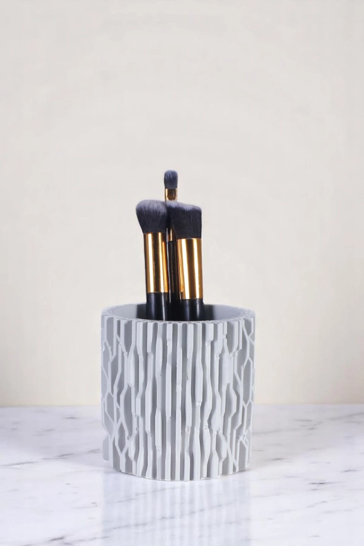 Makyaj Organizeri Makyaj Fırçalığı Makyaj Organizer Düzenleyici Beyaz Renk Model 78 image