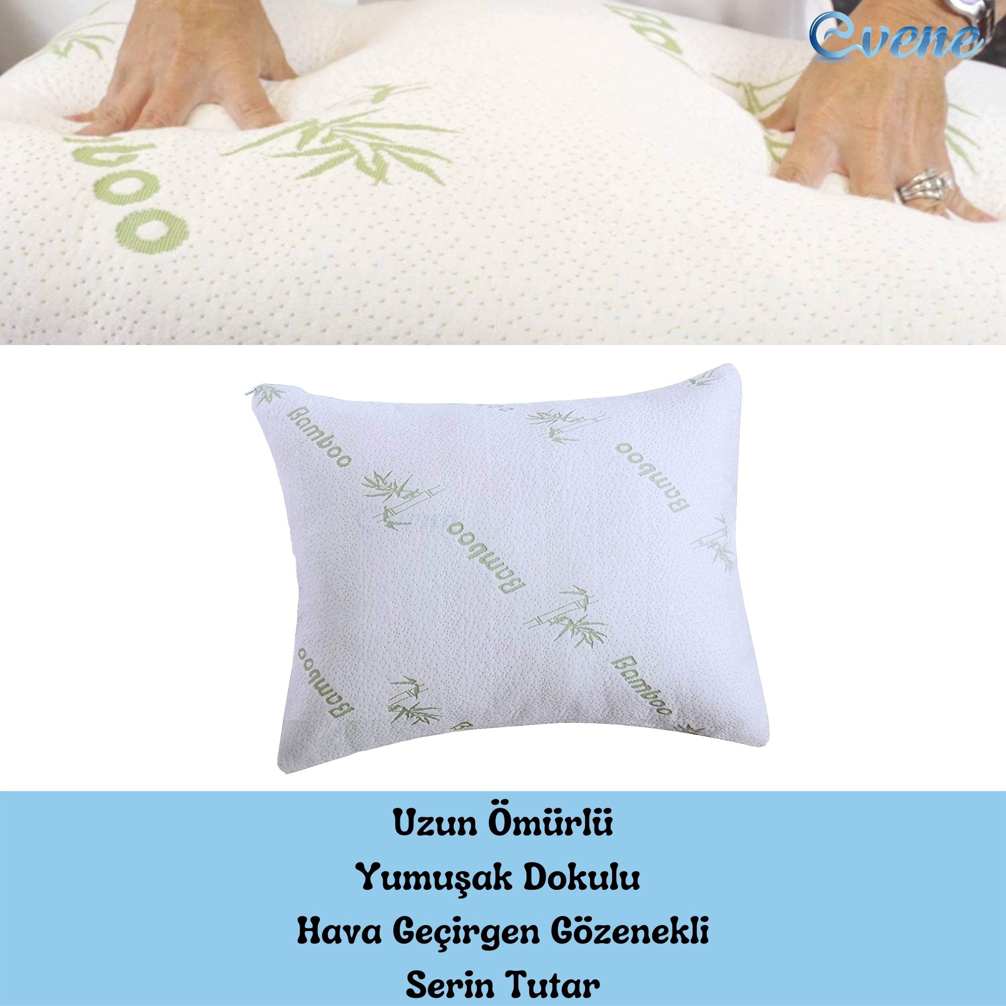 Yastık Kılıfı Örme Kumaş Bambu Desen 50x70 Terletmeyen Minder Yastık Yüzü