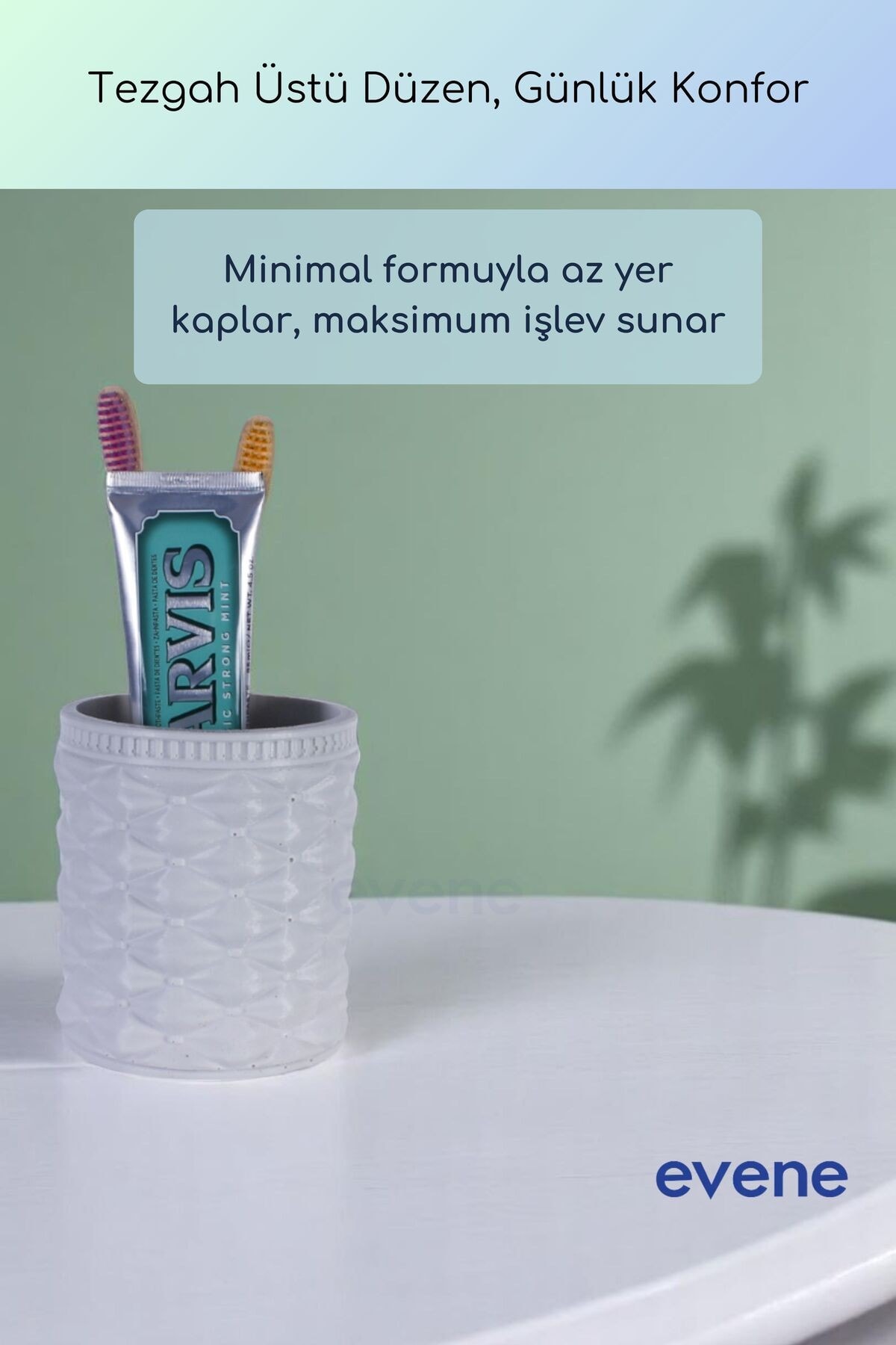 Diş Fırçalığı Diş Fırçalık Diş Fırçası Standı Diş Fırçası Tutucu Beyaz Renk Model 85
