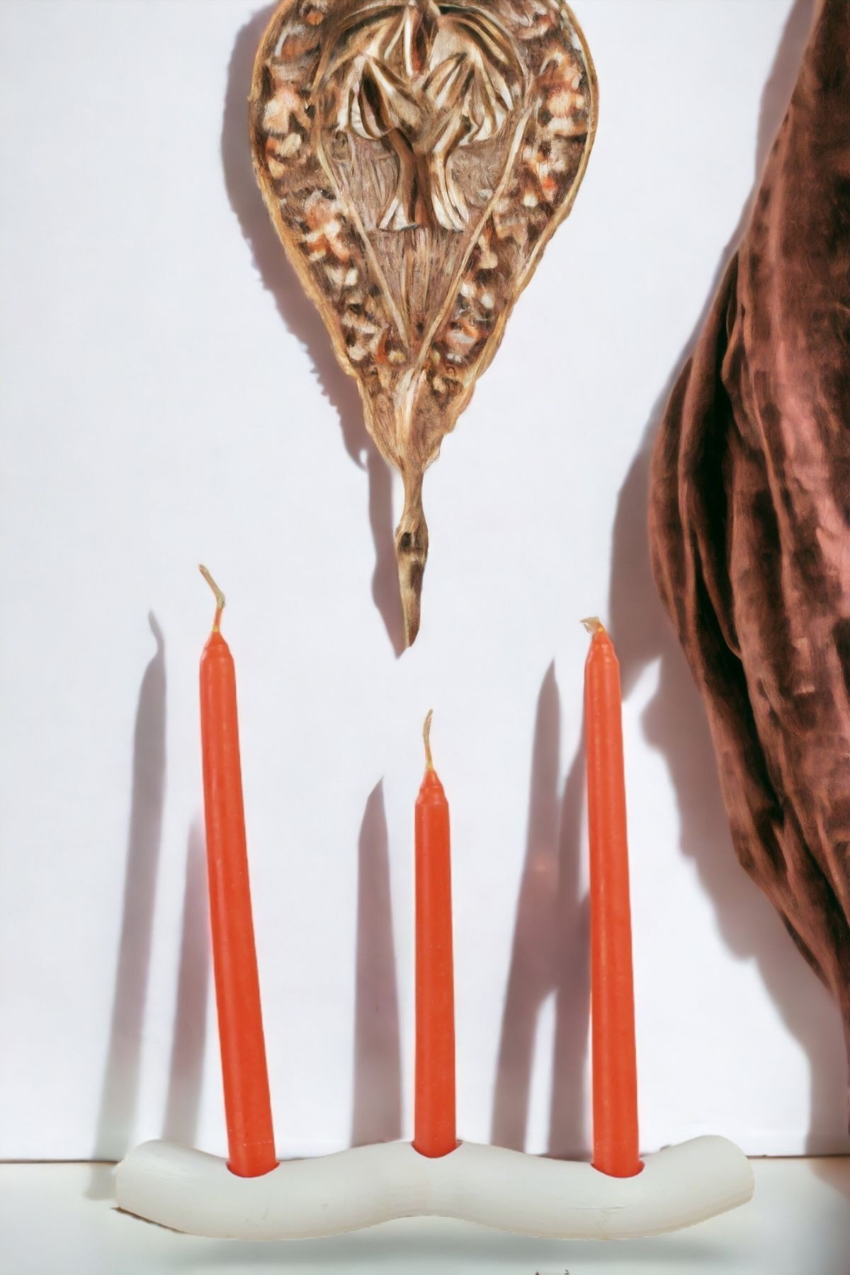 Şamdan Mumluk Dekoratif Mumluk Beyaz Renk Tealight Mumluk Model 14