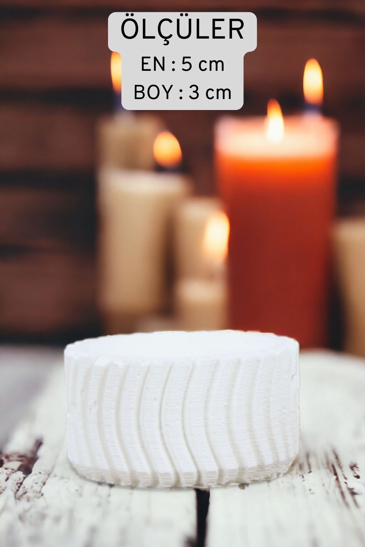 Şamdan Mumluk Dekoratif Mumluk Beyaz Renk Tealight Mumluk Model 26