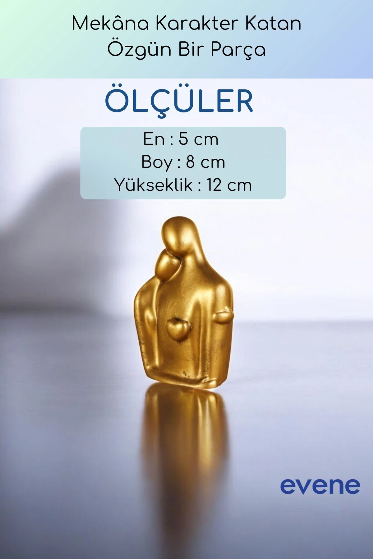 Dekoratif Obje Biblo Ev Dekorasyon Heykel Salon Masa Üstü Süs Eşyası Altın Eskitme Model 48