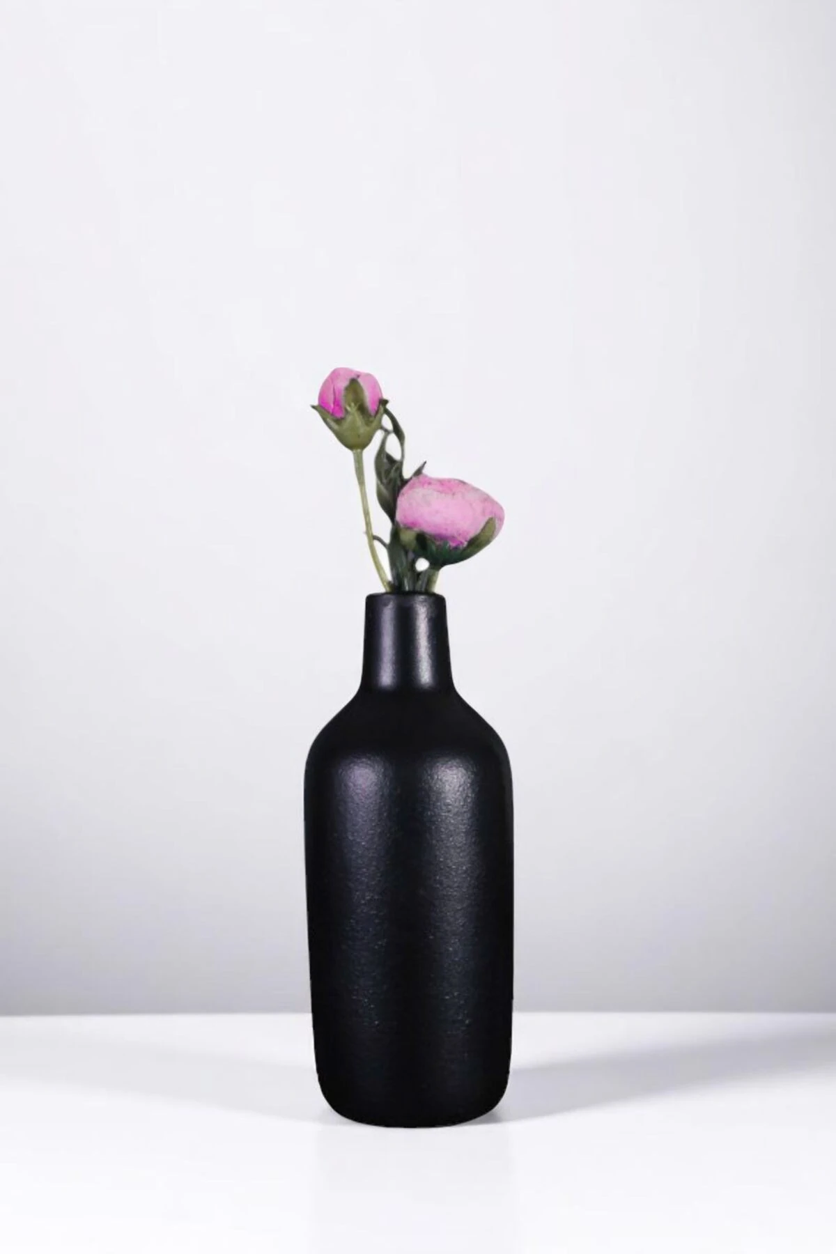 Vazo Küçük Vazo Masa Üstü Vazo Ev Dekorasyon Vazo Siyah Renk Model 71 image