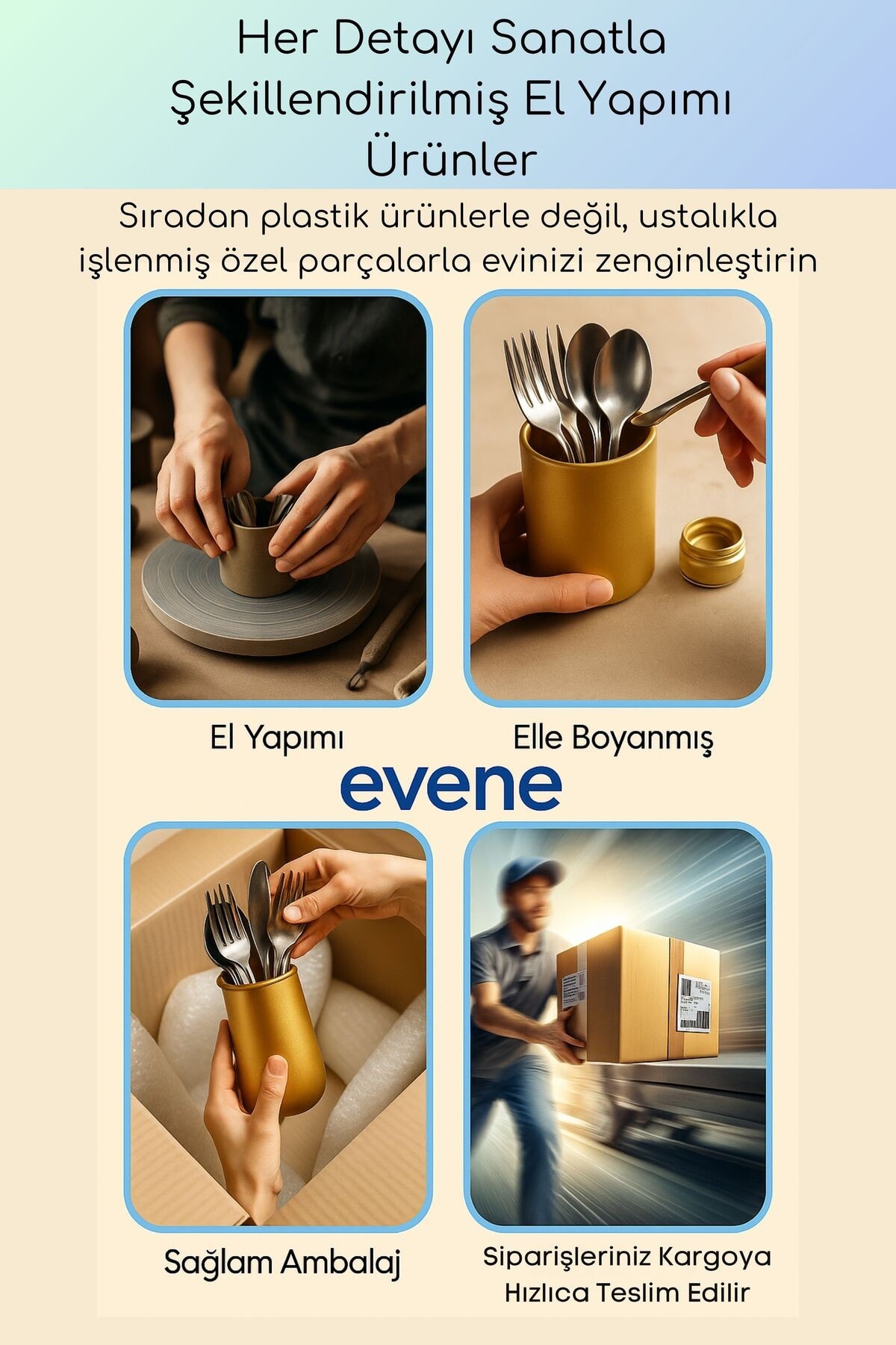 Tezgah Üstü Kaşıklık Dekoratif Dik Kaşıklık Silindir Kaşıklık Gümüş Eskitme Renk Model 79