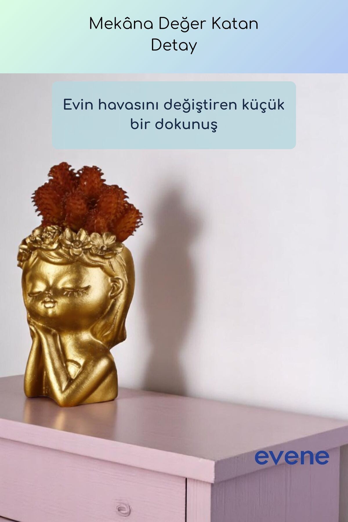Saksı Dekoratif Saksı Kaktüs Saksısı Sukulent Saksısı Küçük Saksı Model 47 Altın Saksı