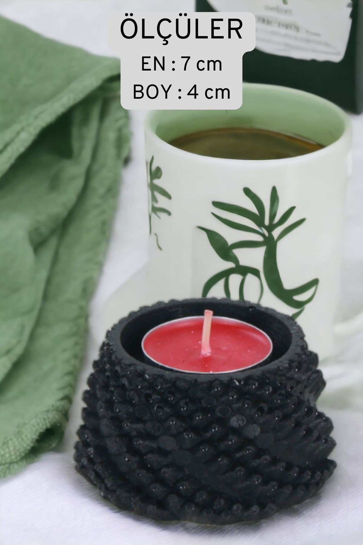 Şamdan Mumluk Dekoratif Mumluk Tealight Mumluk Model 40 İkili Mumluk