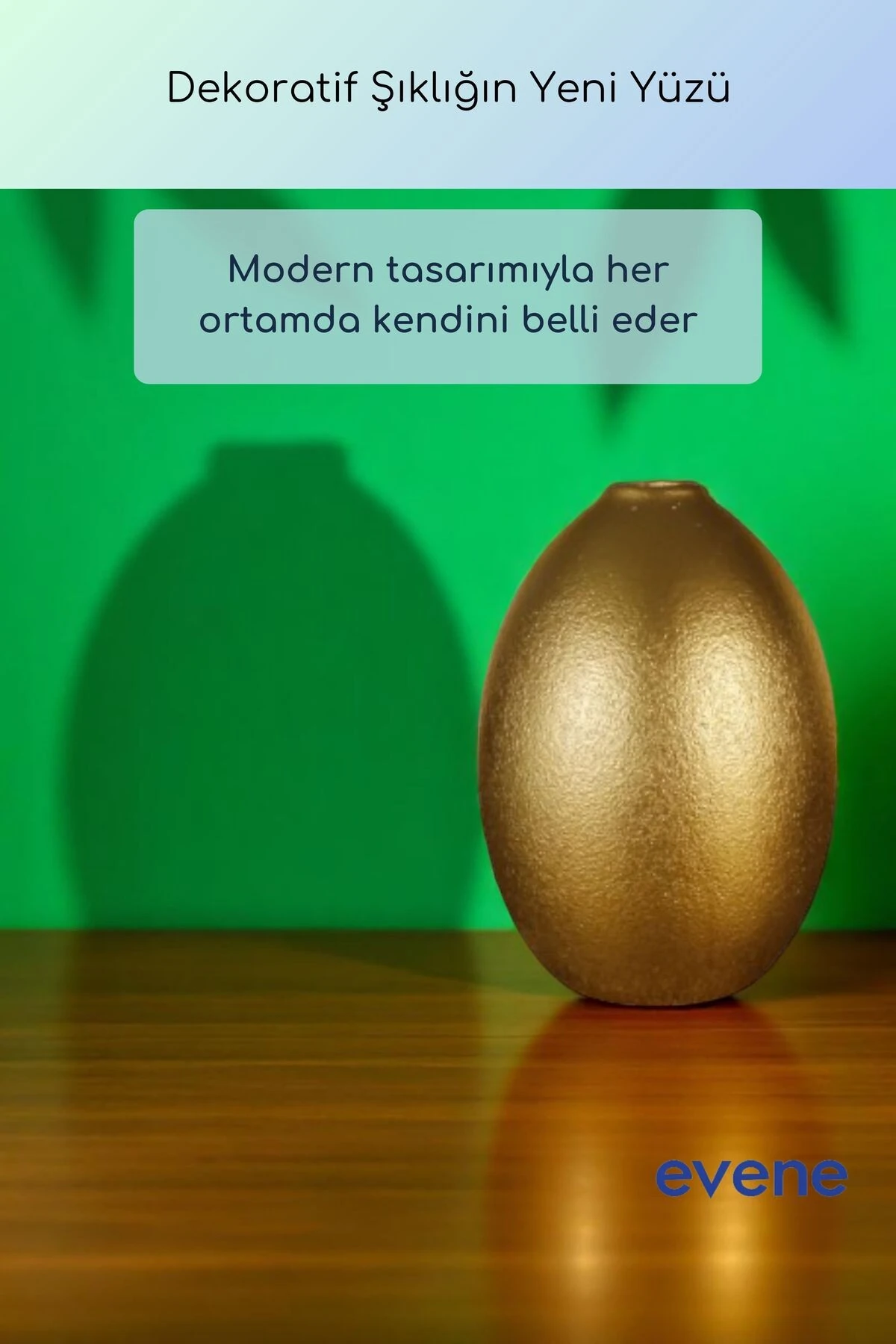 Vazo Küçük Vazo Masa Üstü Vazo Ev Dekorasyon Vazo Altın Renk Model 70