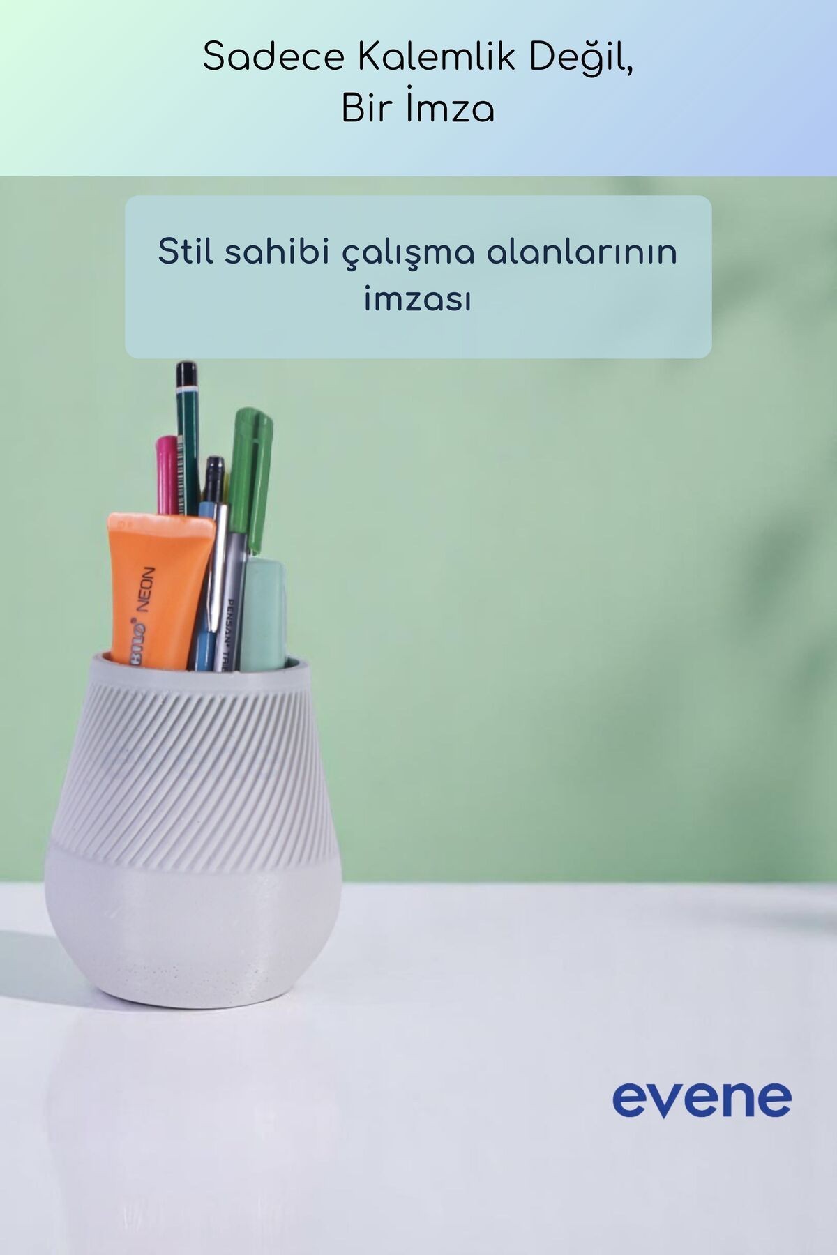 Kalemlik Masa Kalemliği Organizer Kalemlik Beyaz Renk Model 88