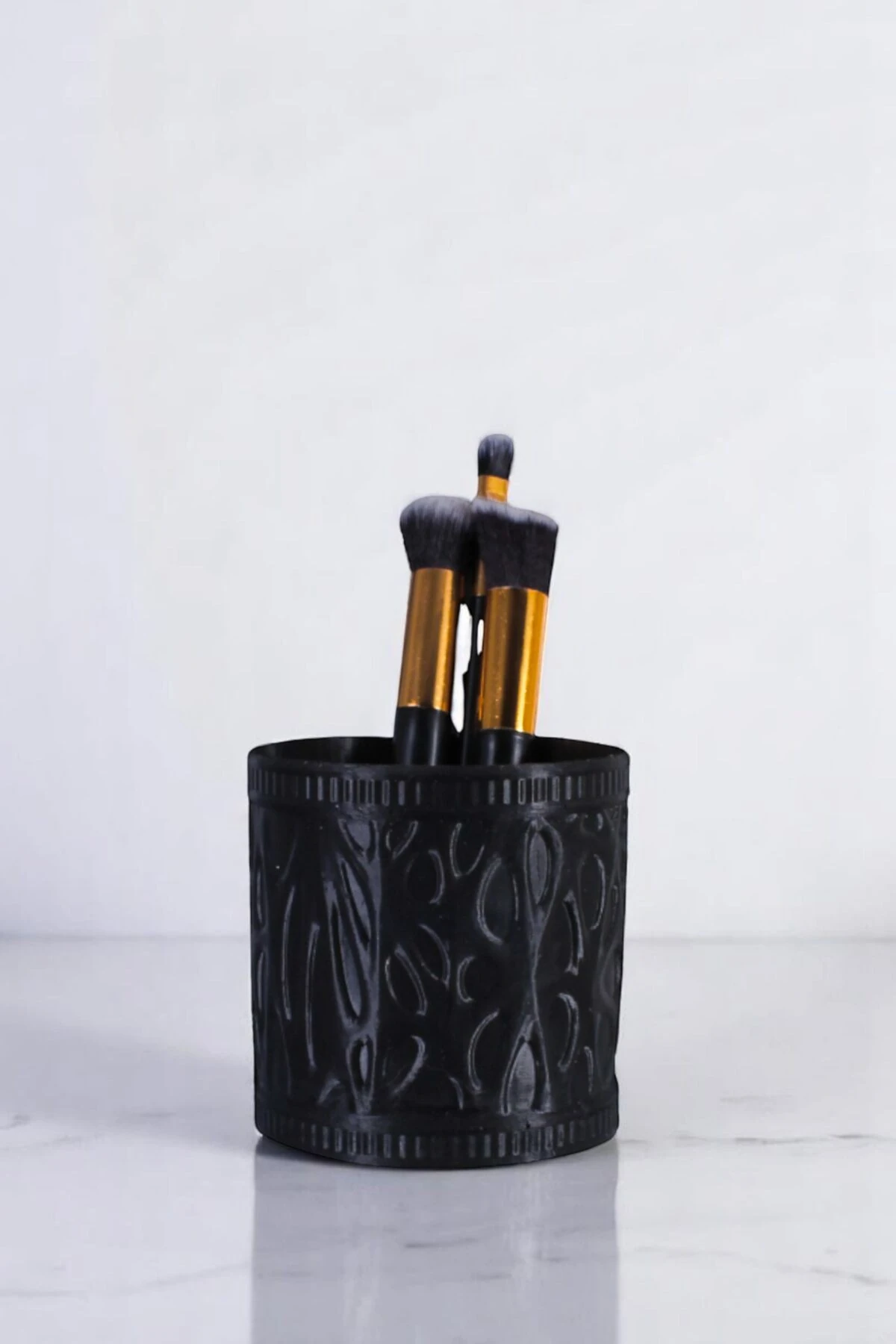 Makyaj Organizeri Makyaj Fırçalığı Makyaj Organizer Düzenleyici Siyah Renk Model 76 image