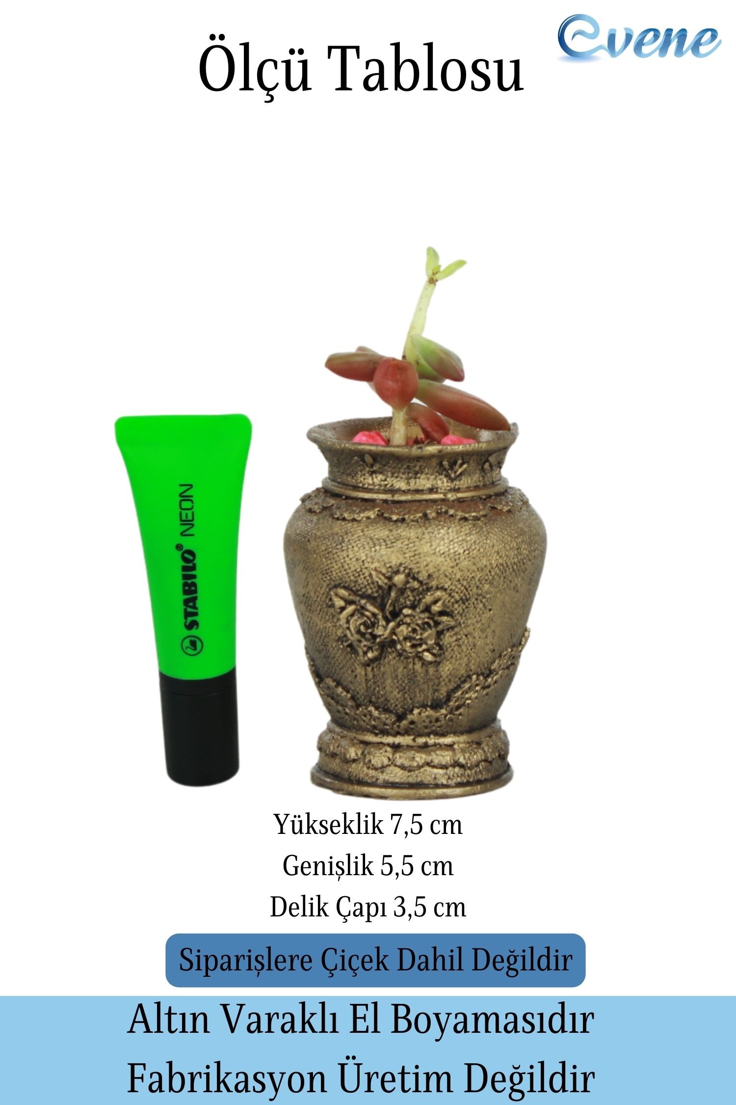 Mini Çiçek Saksısı Küçük Sukulent Altın Eskitme Kaktüs Saksı 3 Adet Set Desenli Vazo Model