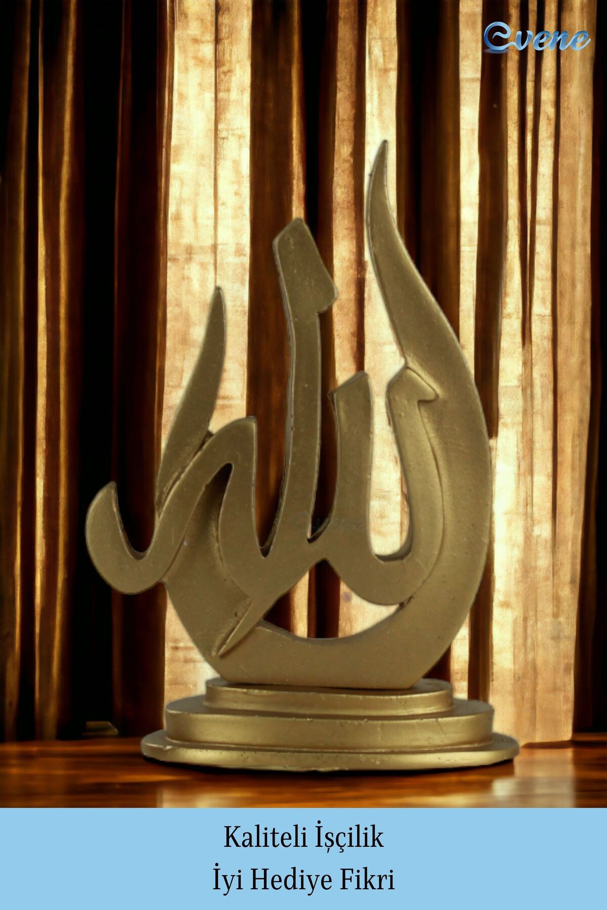 Allah Muhammed Biblo Allah Lafzı Dekoratif Obje Biblo Allah Yazılı Biblo Model 3