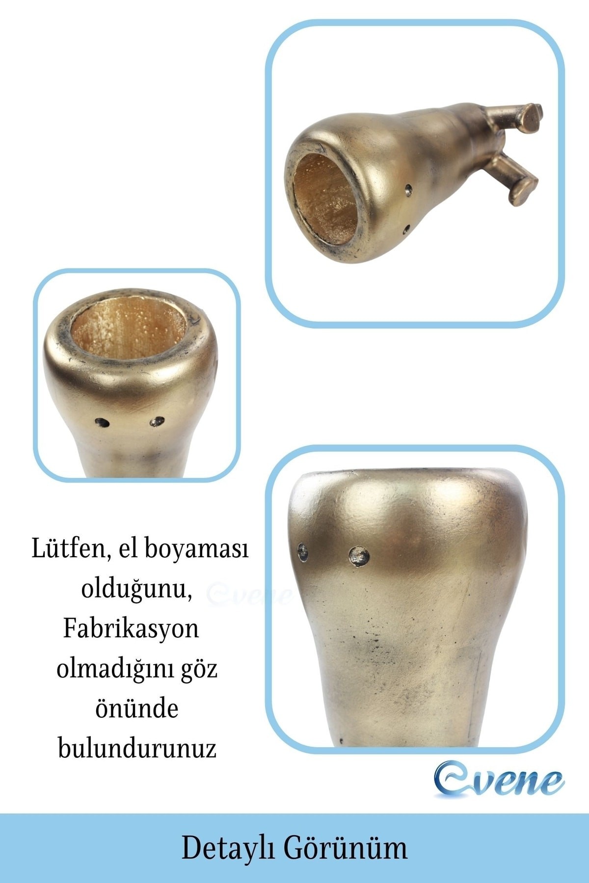 Saksı Çiçek Kaktüs Saksısı Lüx 13,5 Cm Altın Eskitme Varak Boyalı Havuç Desenli 2'li Set Çiçeklik