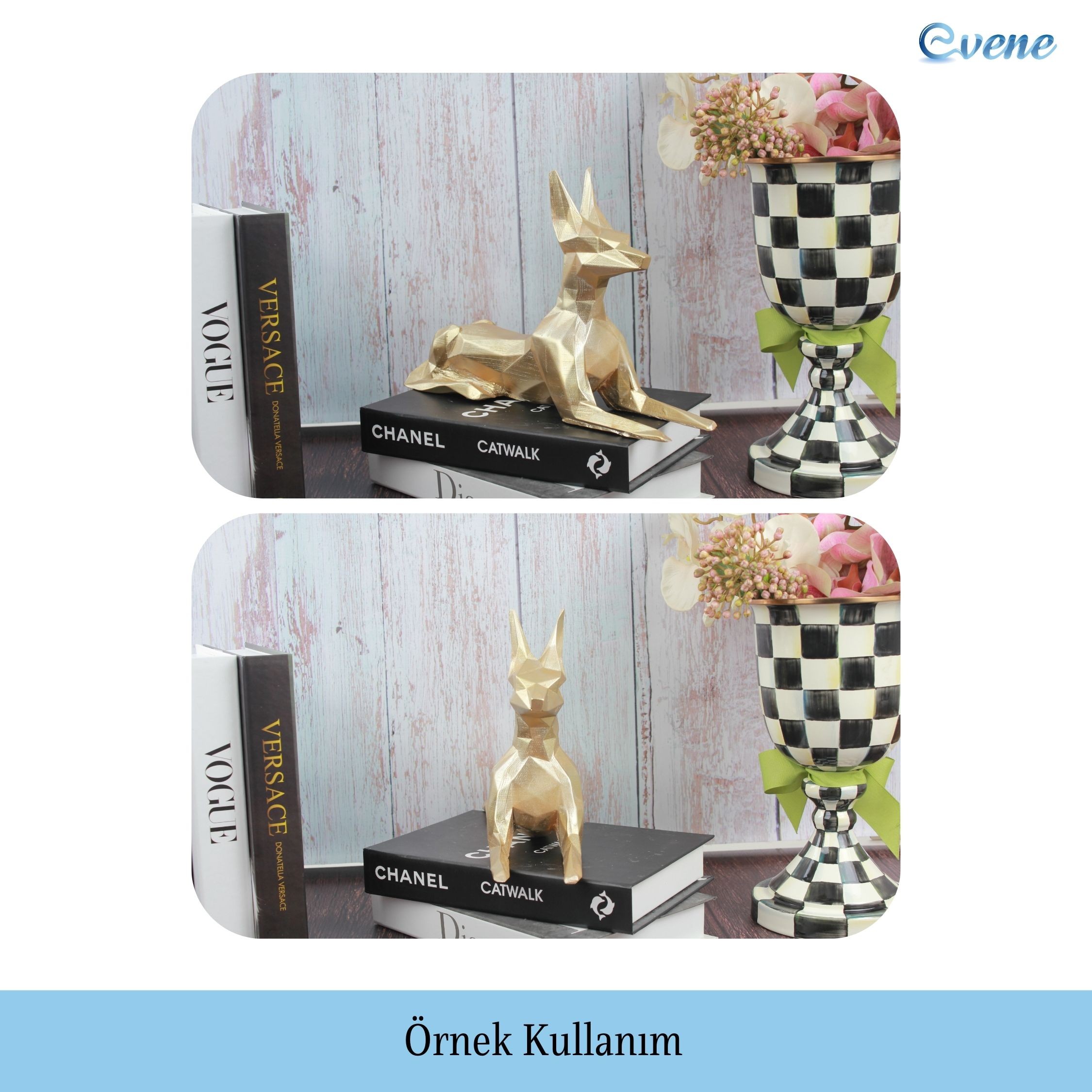 Dekoratif Köpek Biblo Heykel El Yapımı Doberman Hediyelik Süs Eşyası Poly Model Tasarım Ürünü