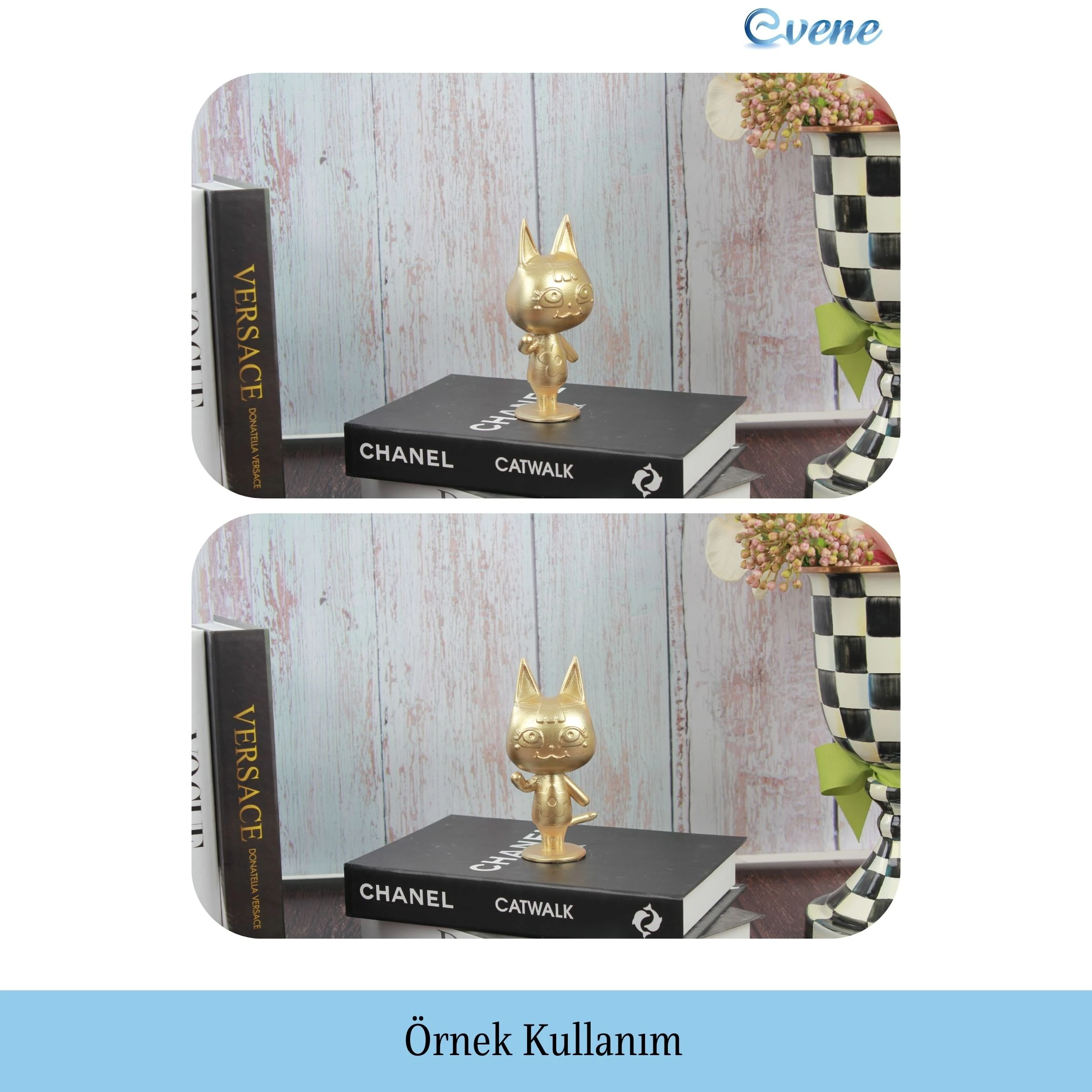 Dekoratif Küçük Kedi Biblo Heykel El Yapımı Hediyelik Süs Eşyası Sevimli Model Tasarım Ürünü