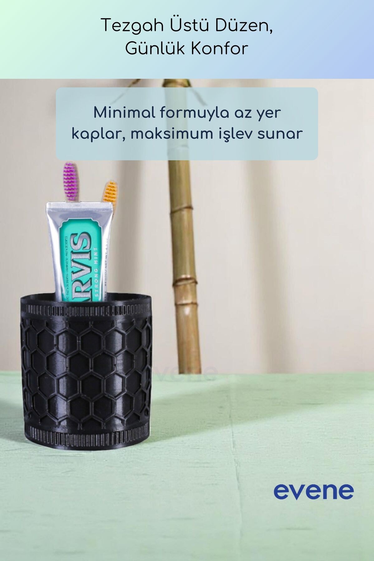 Diş Fırçalığı Diş Fırçalık Diş Fırçası Standı Diş Fırçası Tutucu Siyah Renk Model 81