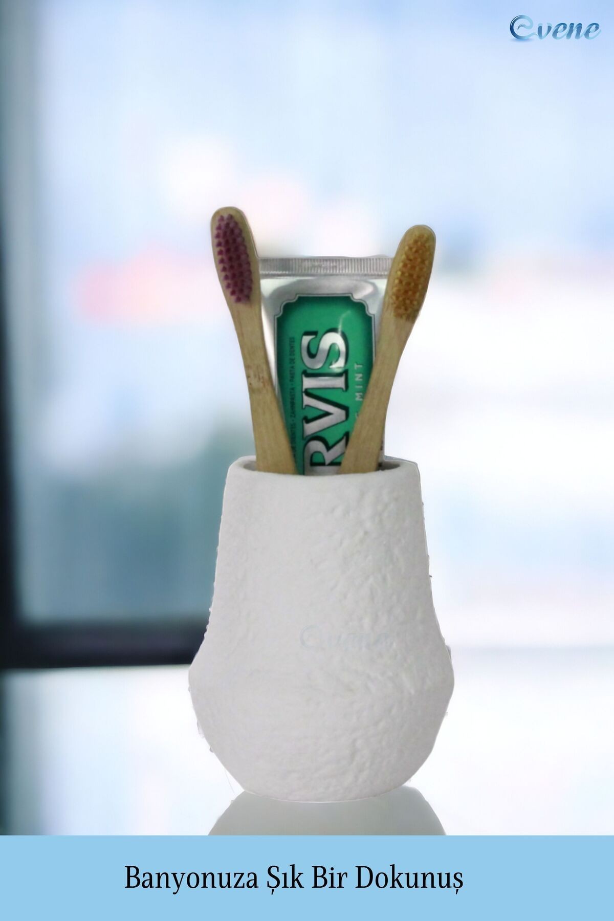 Diş Fırçalığı Diş Fırçalık Diş Fırçası Standı Diş Fırçası Tutucu Beyaz Model 15