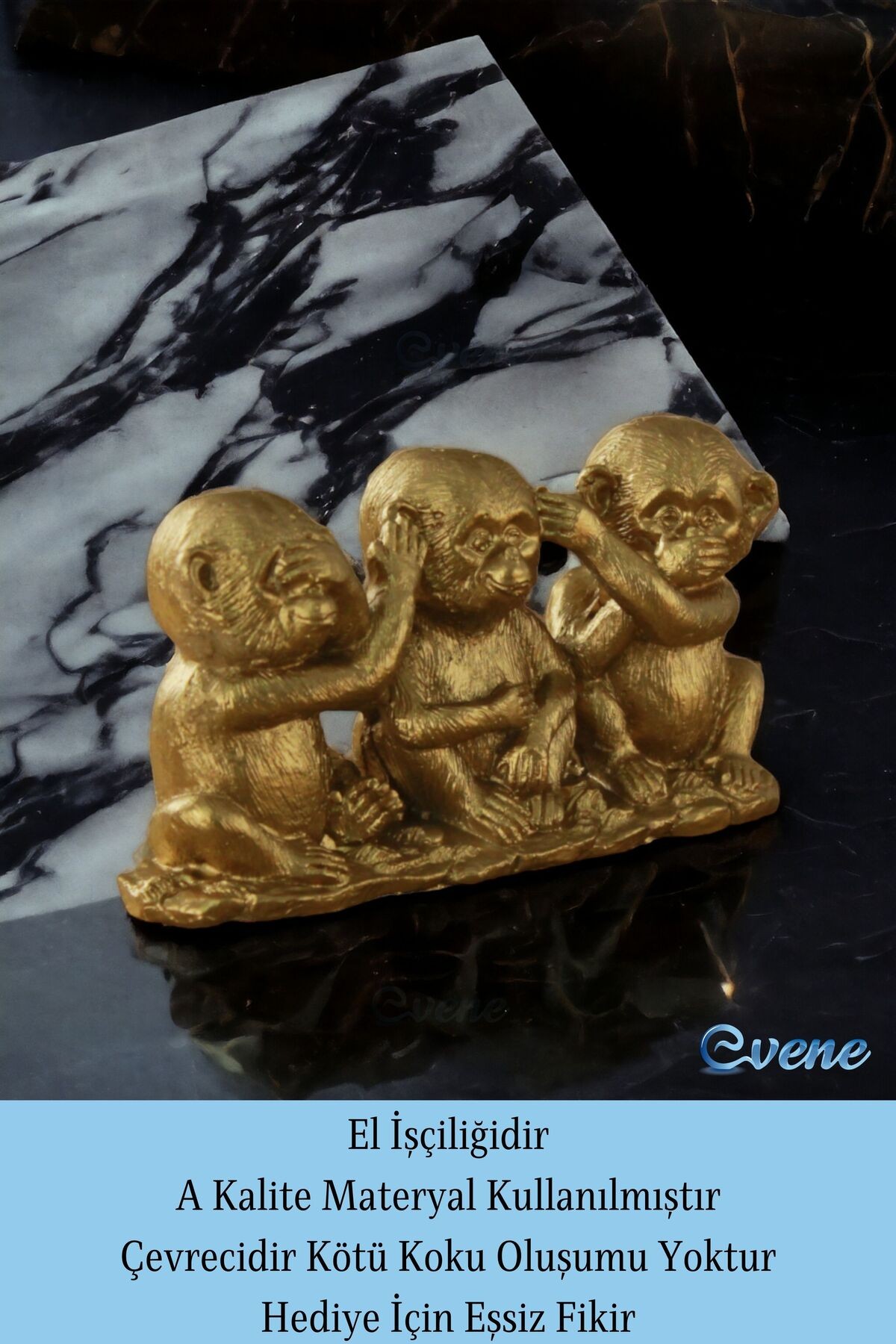 Biblo Dekoratif Obje Heykel Biblo Dekoratif Süs Eşyası Altın Model 30