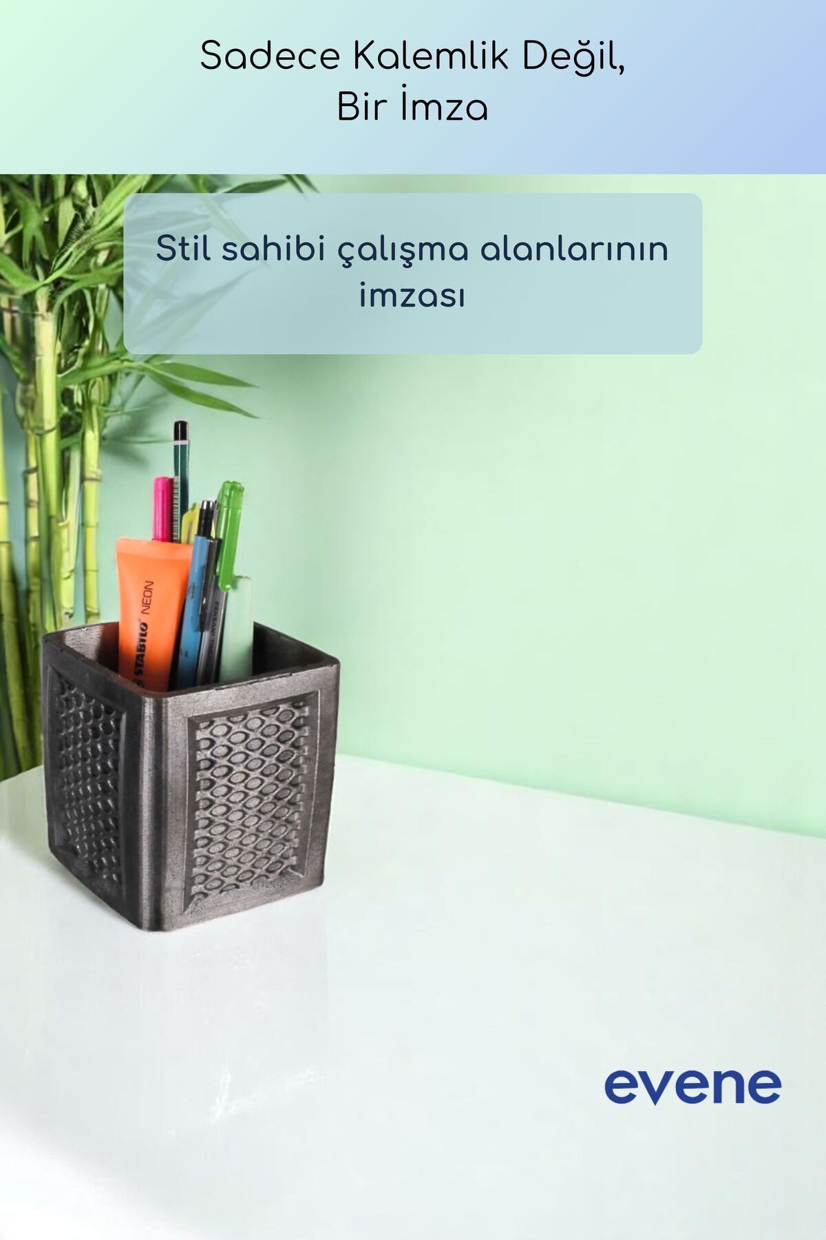 Kalemlik Masa Kalemliği Organizer Kalemlik Gümüş Eskitme Renk Model 86