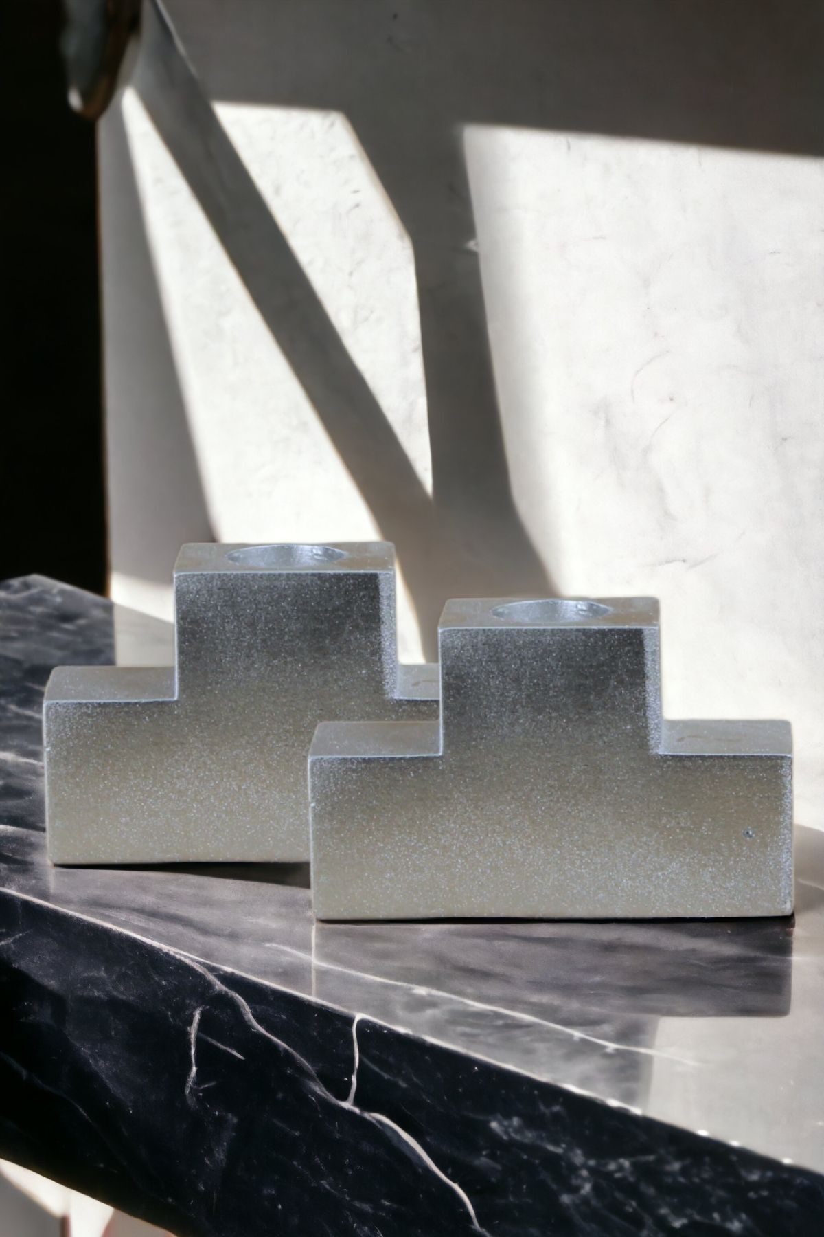 Şamdan Mumluk Dekoratif Mumluk Tealight Mumluk Model 16 İkili Mumluk