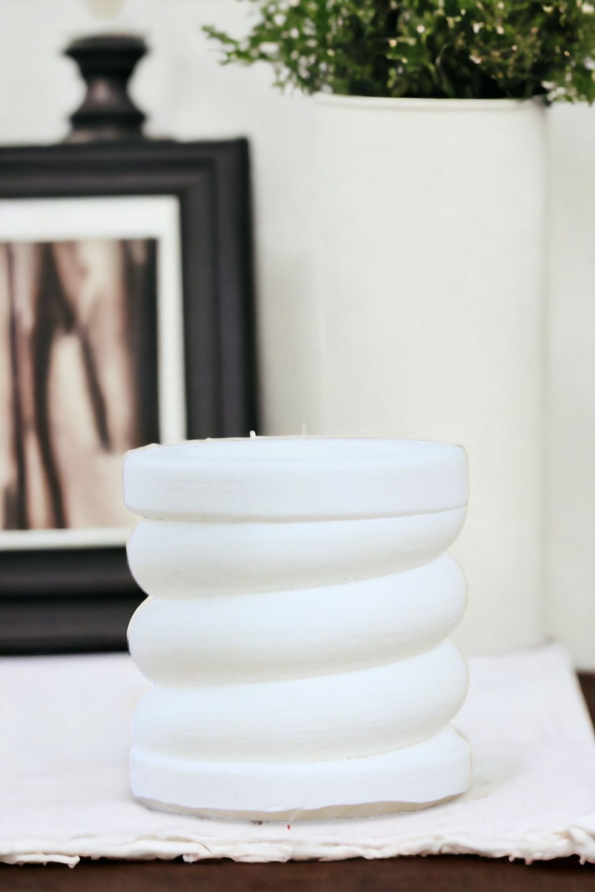 Şamdan Mumluk Dekoratif Mumluk Beyaz Renk Tealight Mumluk Model 27