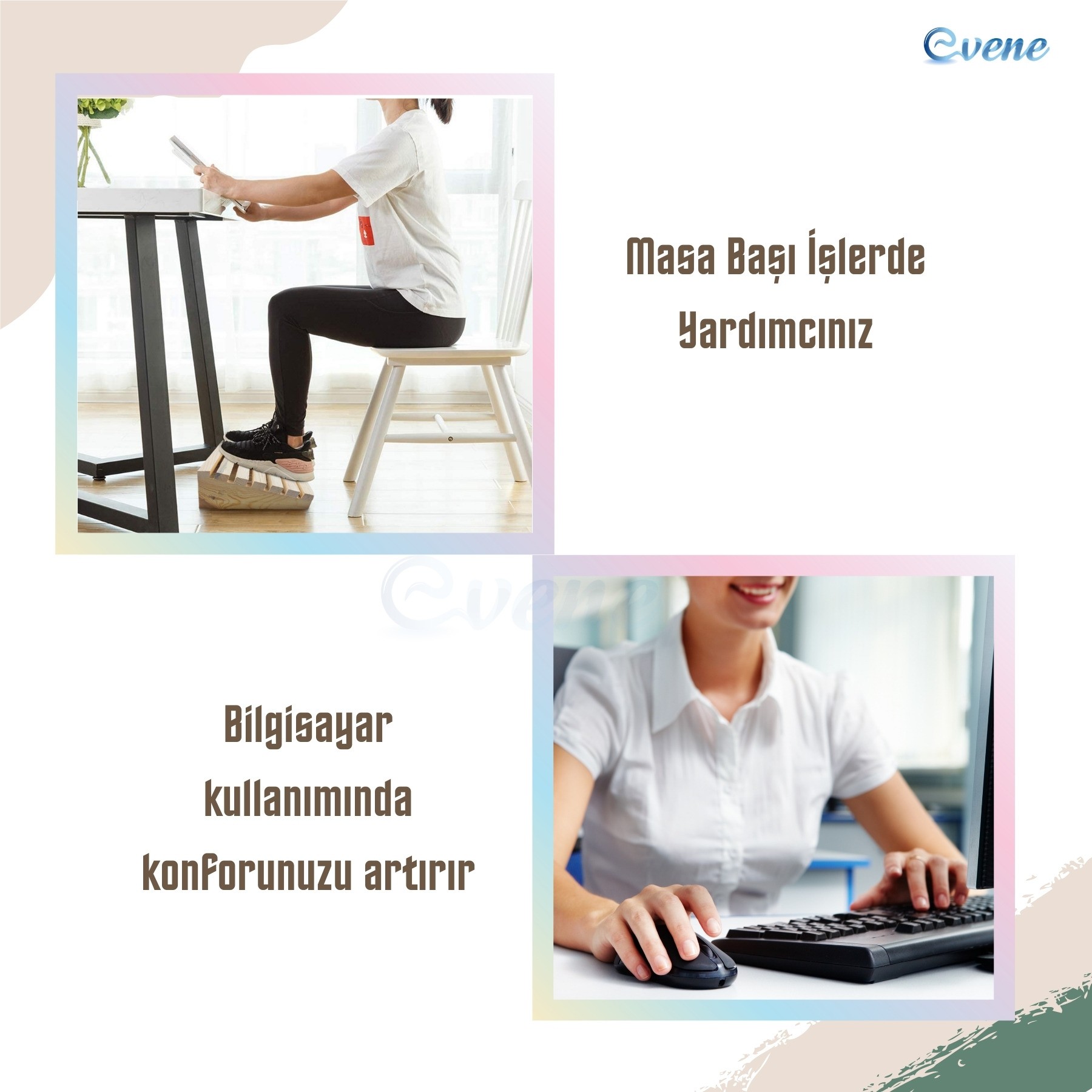 Masa Altı Ayaklık Ahşap Ayaklık Yükseltici Ayak Koyma Standı