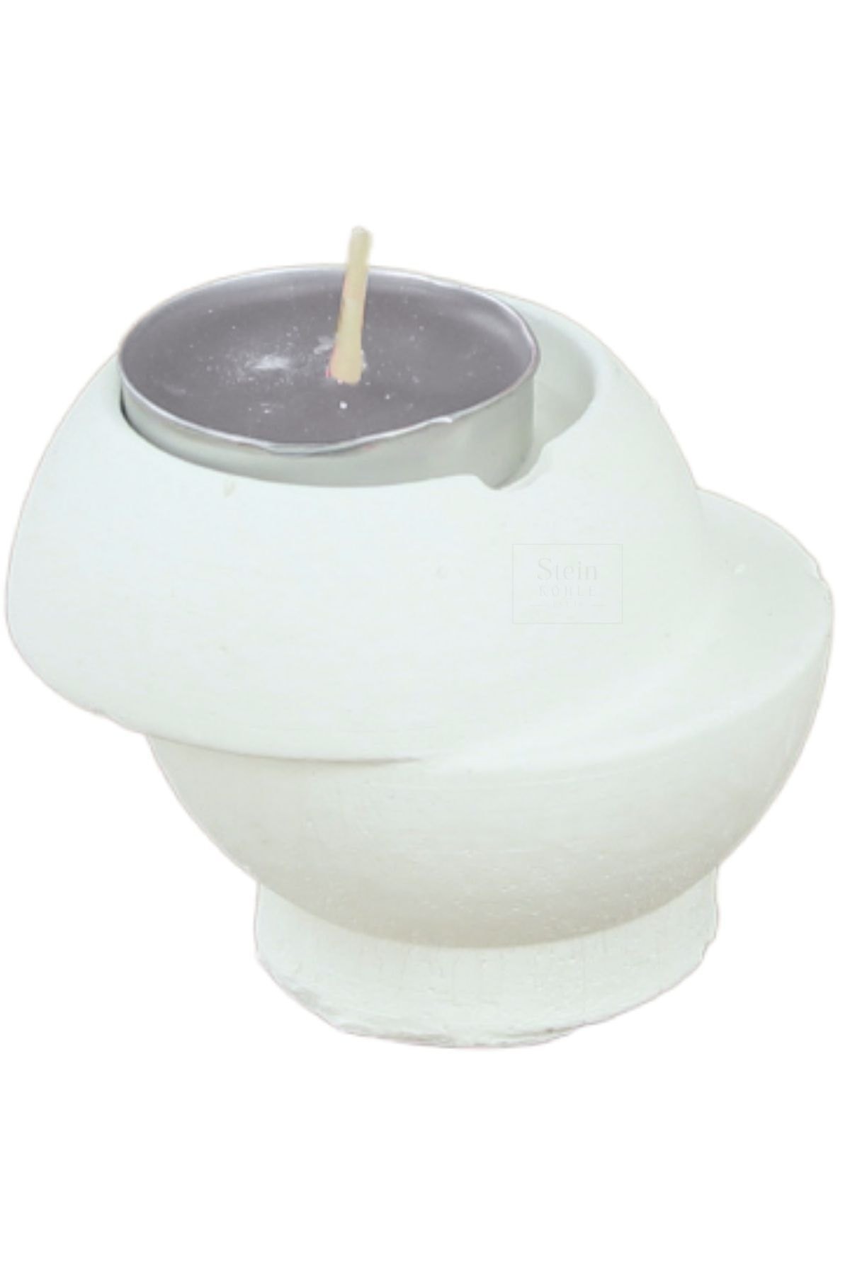 Şamdan Dekoratif Mumluk Beyaz Şamdan Tealight ve Uzun Mum Uyumlu Kesik Model