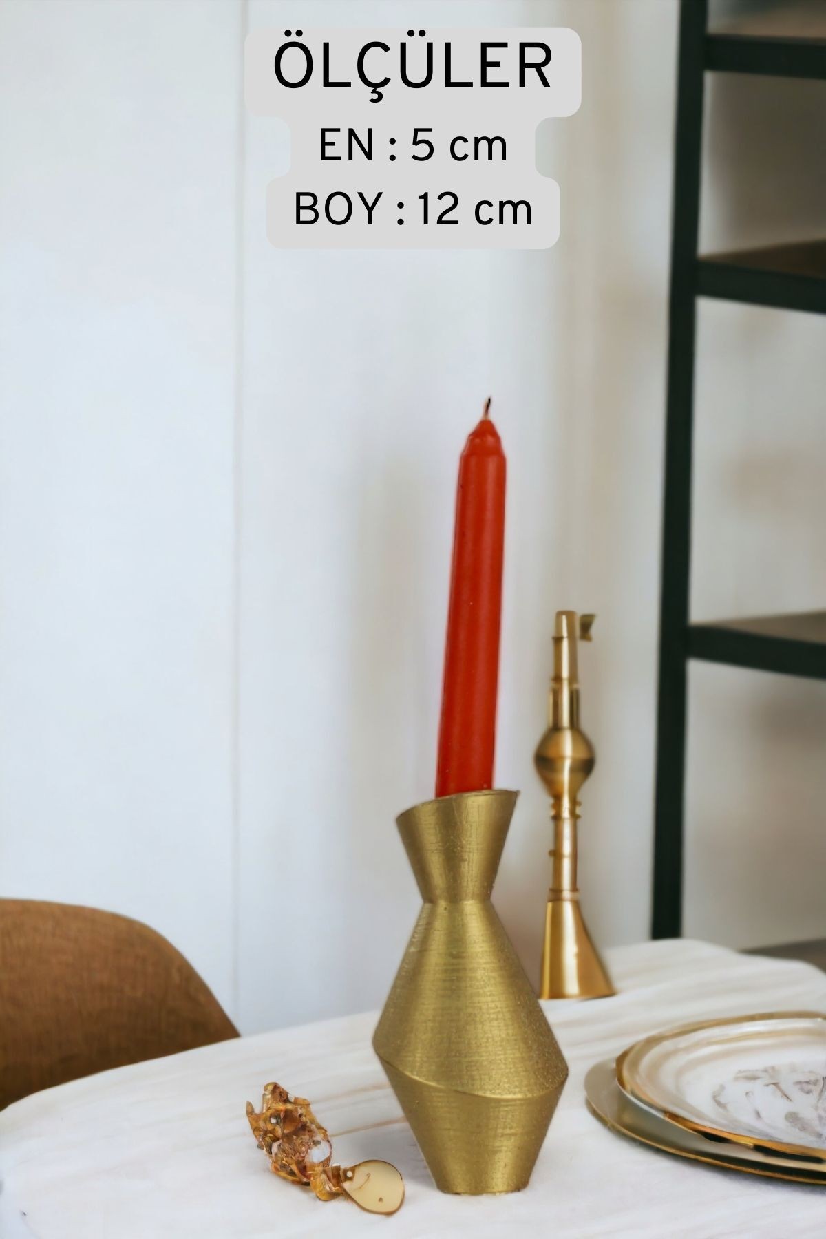 Şamdan Mumluk Dekoratif Mumluk Tealight Mumluk Model 22 İkili Mumluk