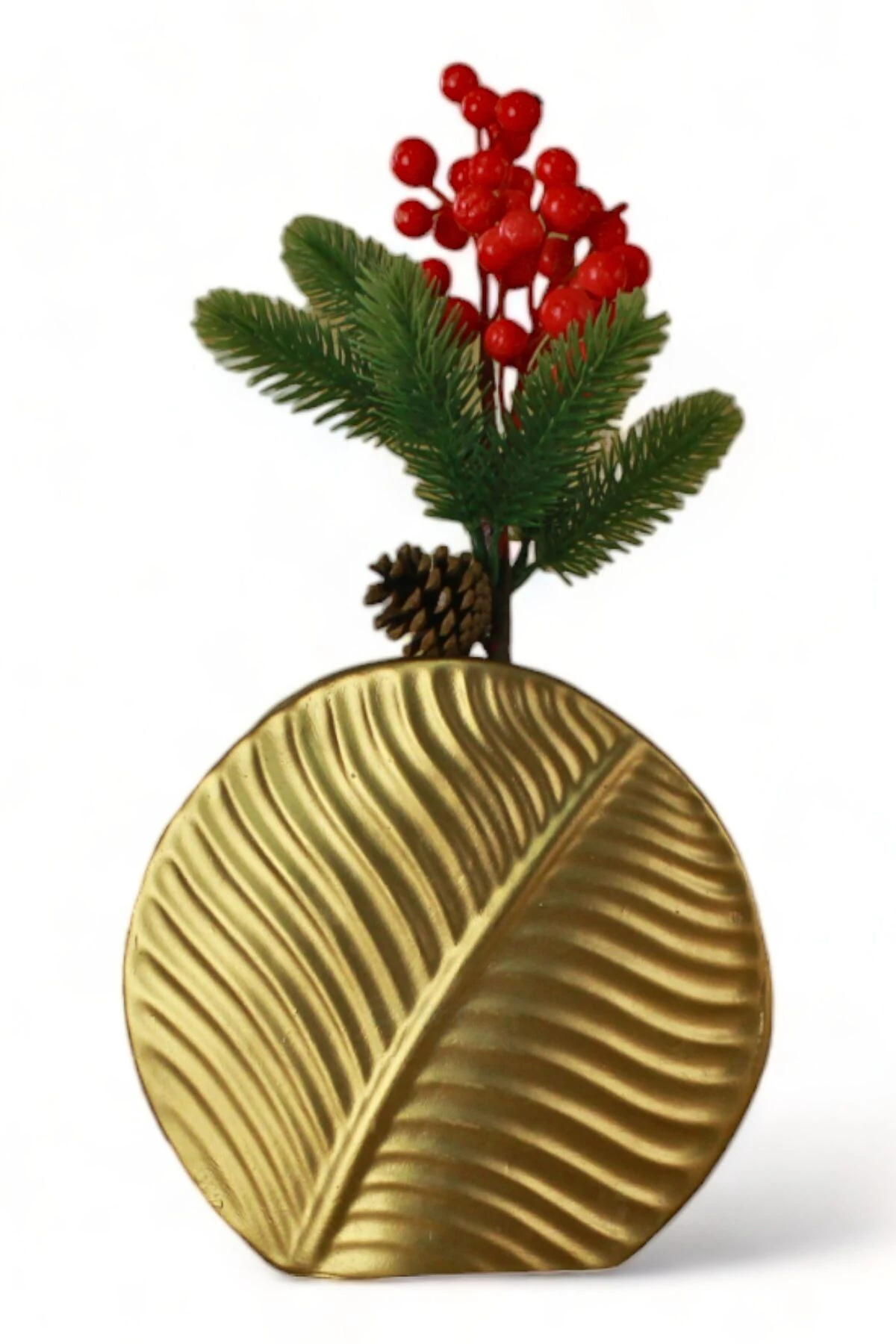 Vazo Küçük Vazo Masa Üstü Vazo Ev Dekorasyon Vazo Altın Renk Model 29