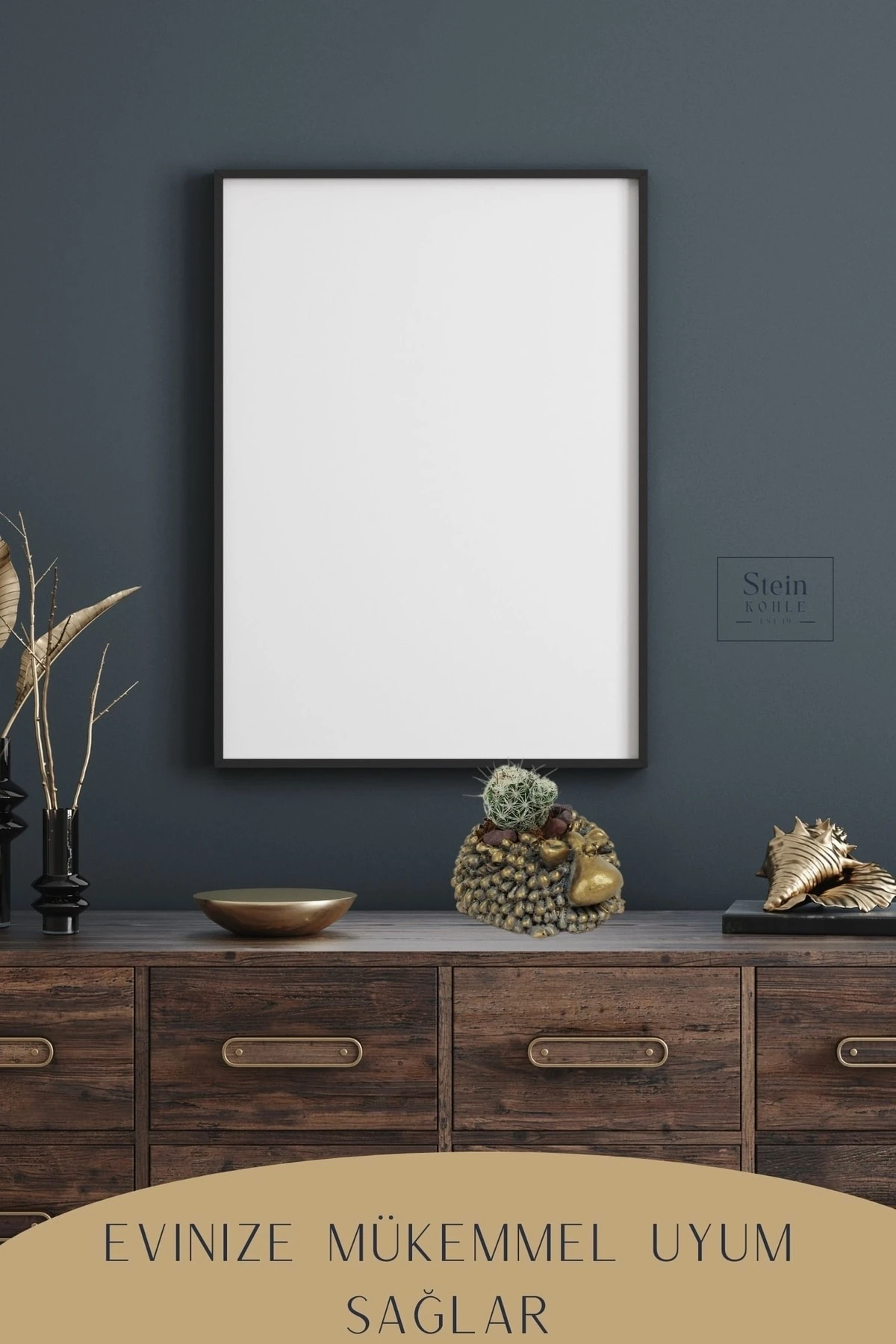 Dekoratif Saksı Minik Kaktüs Saksısı Altın Eskitme Renk 3 Adet Saksı Seti Koyun Model