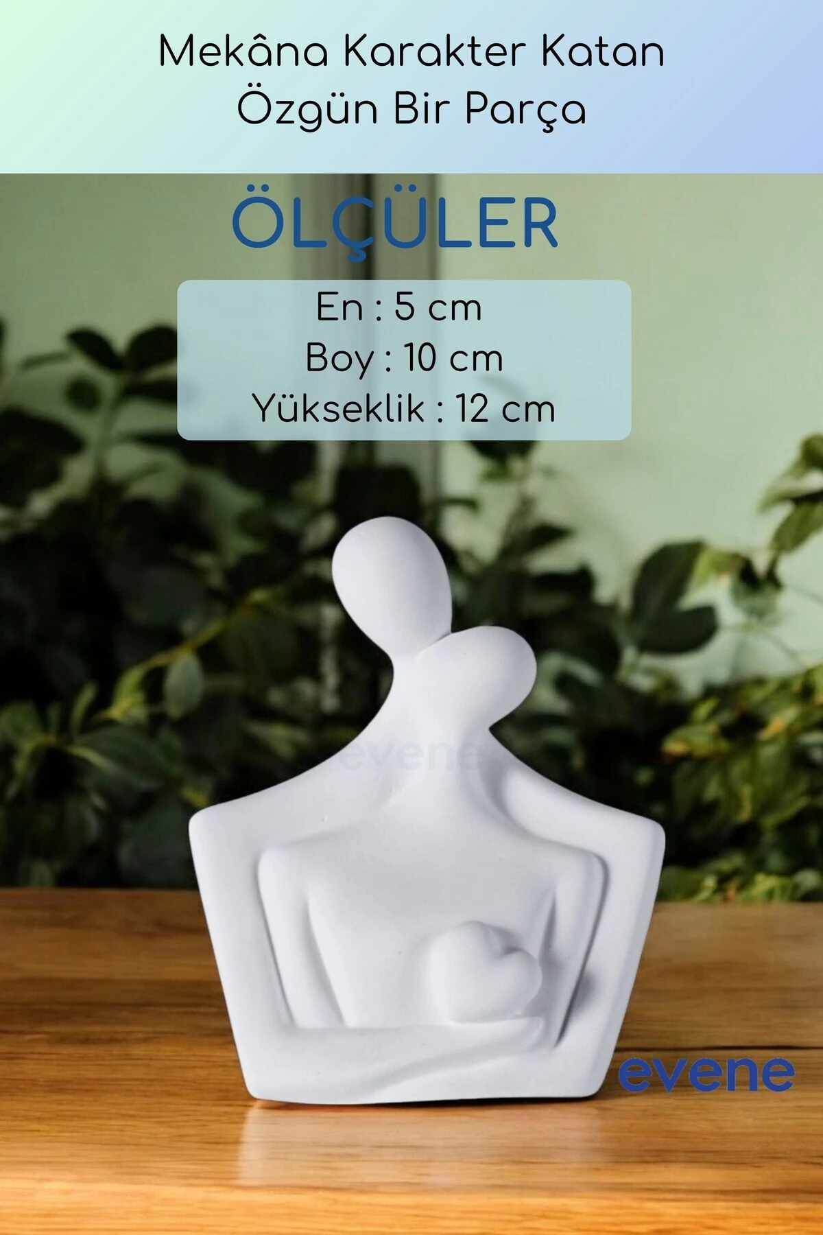 Dekoratif Obje Biblo Ev Dekorasyon Heykel Salon Masa Üstü Süs Eşyası Beyaz Model 47