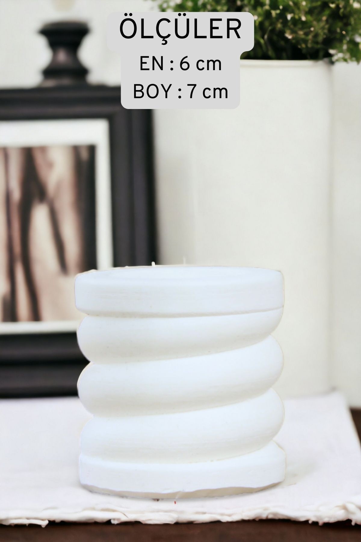 Şamdan Mumluk Dekoratif Mumluk Beyaz Renk Tealight Mumluk Model 27