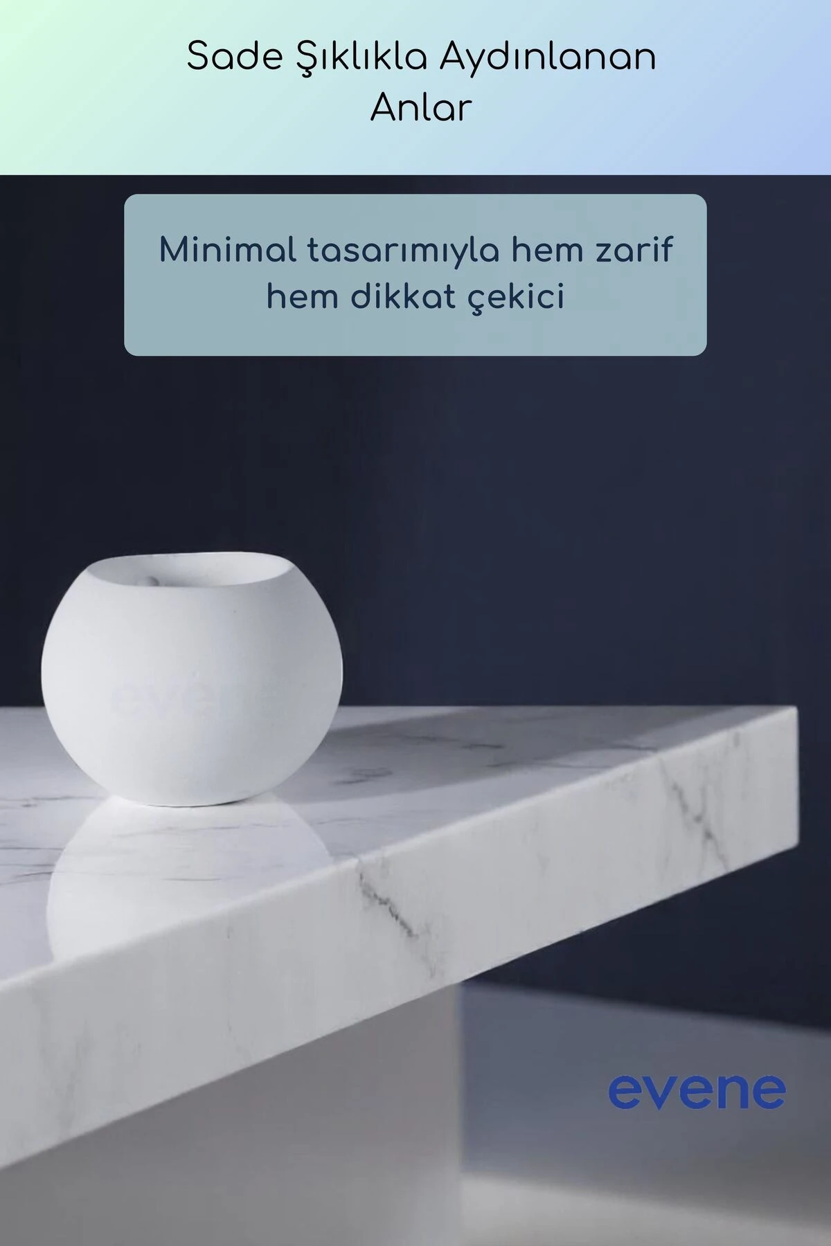 Mumluk Şamdan Ince Mum Uyumlu Beyaz Renk Model 52