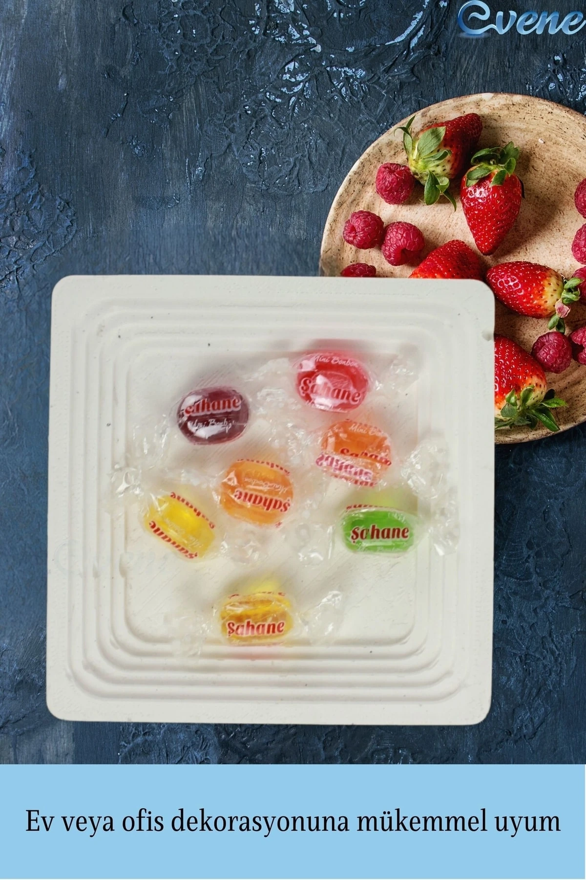 Şekerlik Beyaz Renk Sunumluk Drajelik Dekoratif Tabak Model 4