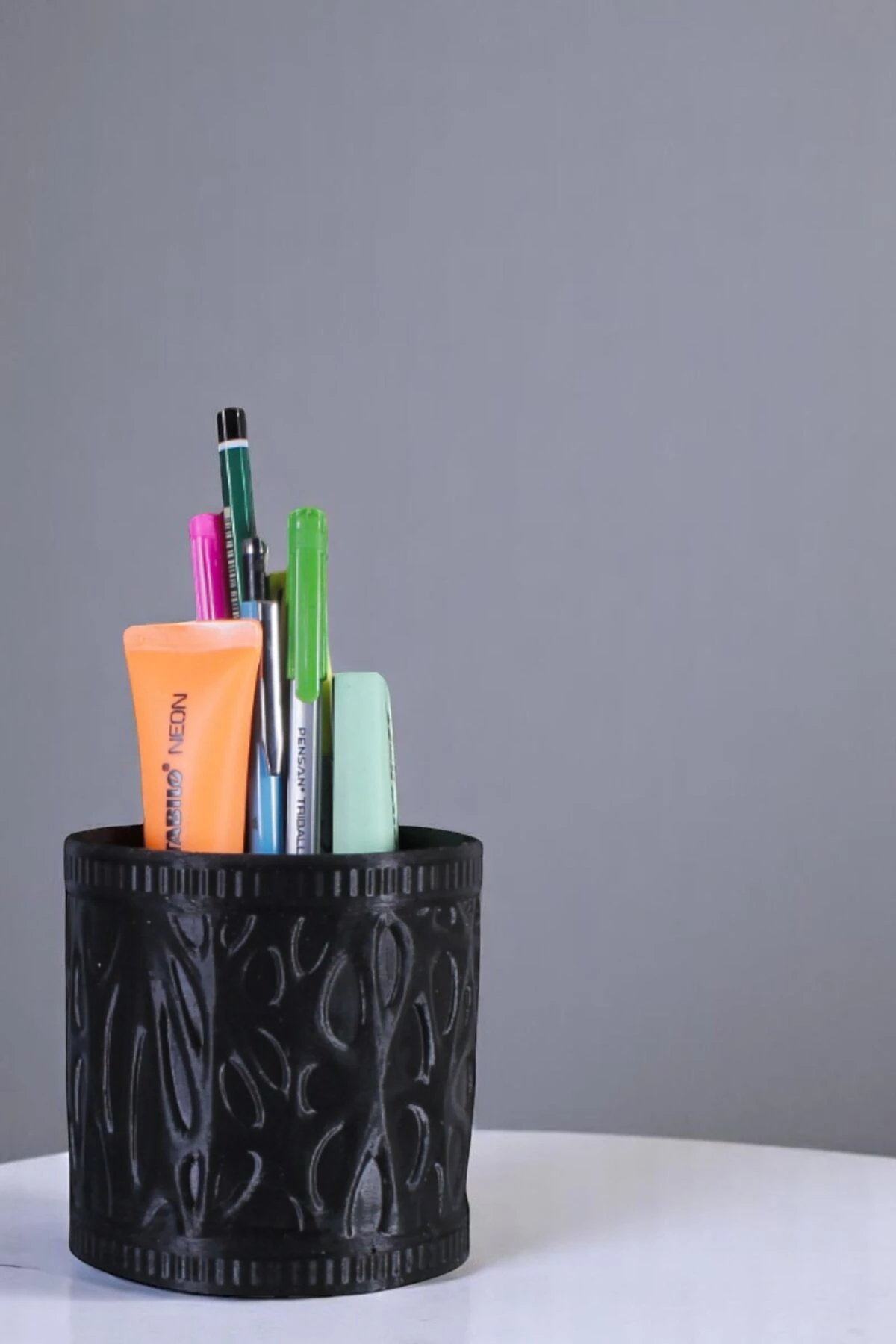 Kalemlik Masa Kalemliği Organizer Kalemlik Siyah Renk Model 76