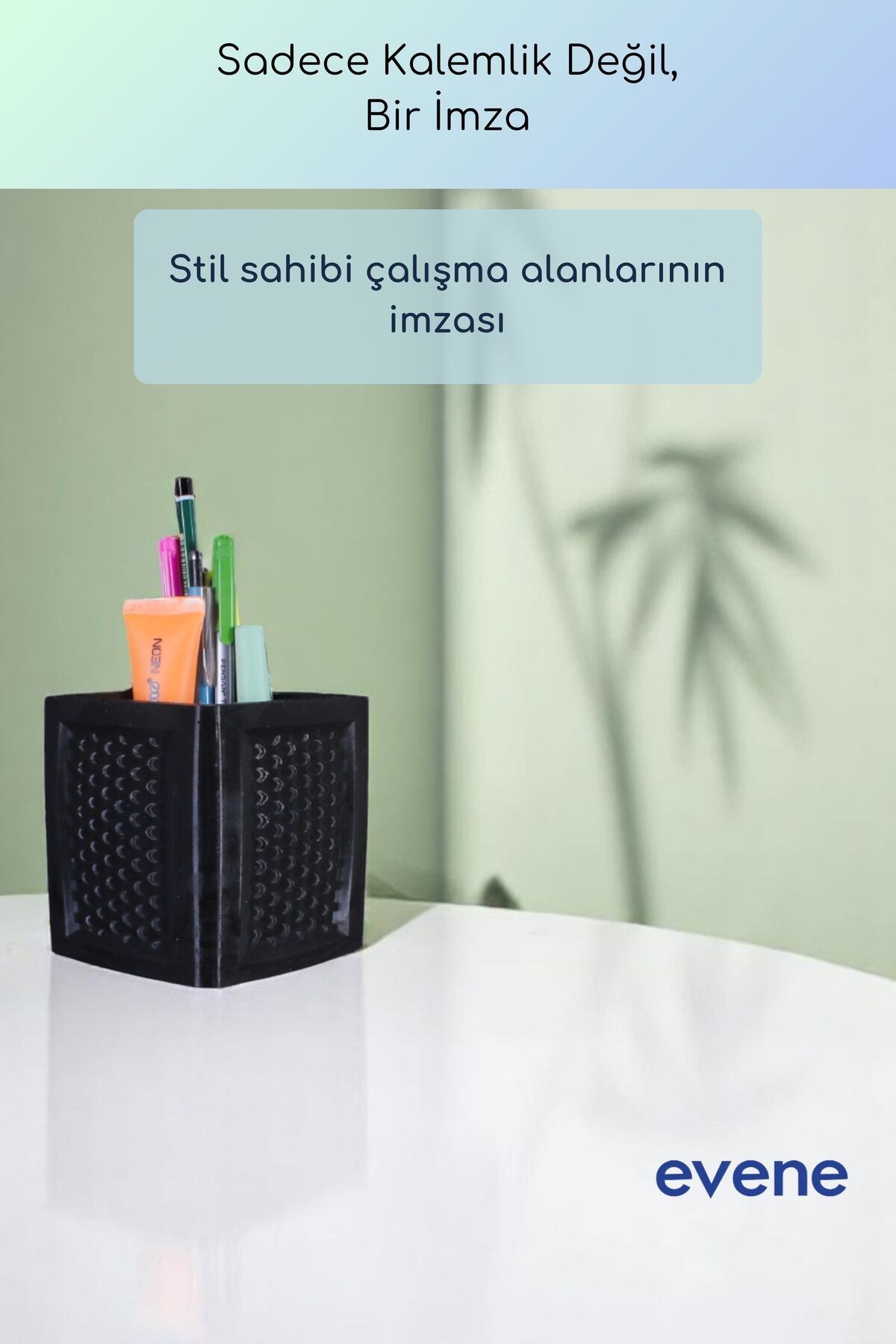 Kalemlik Masa Kalemliği Organizer Kalemlik Siyah Renk Model 86