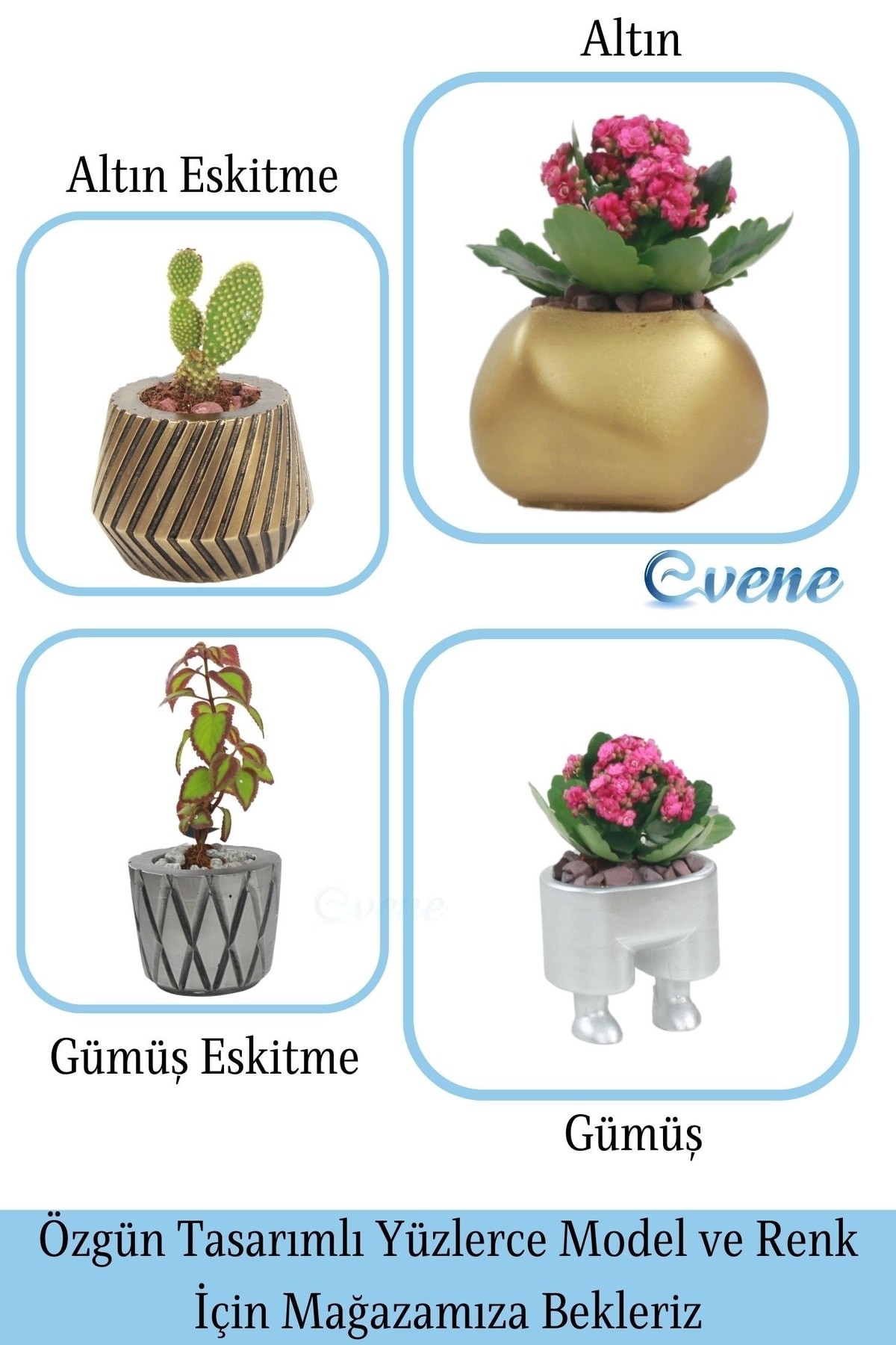 Çiçek Saksısı Beyaz Büyük Beton Saksı Model5