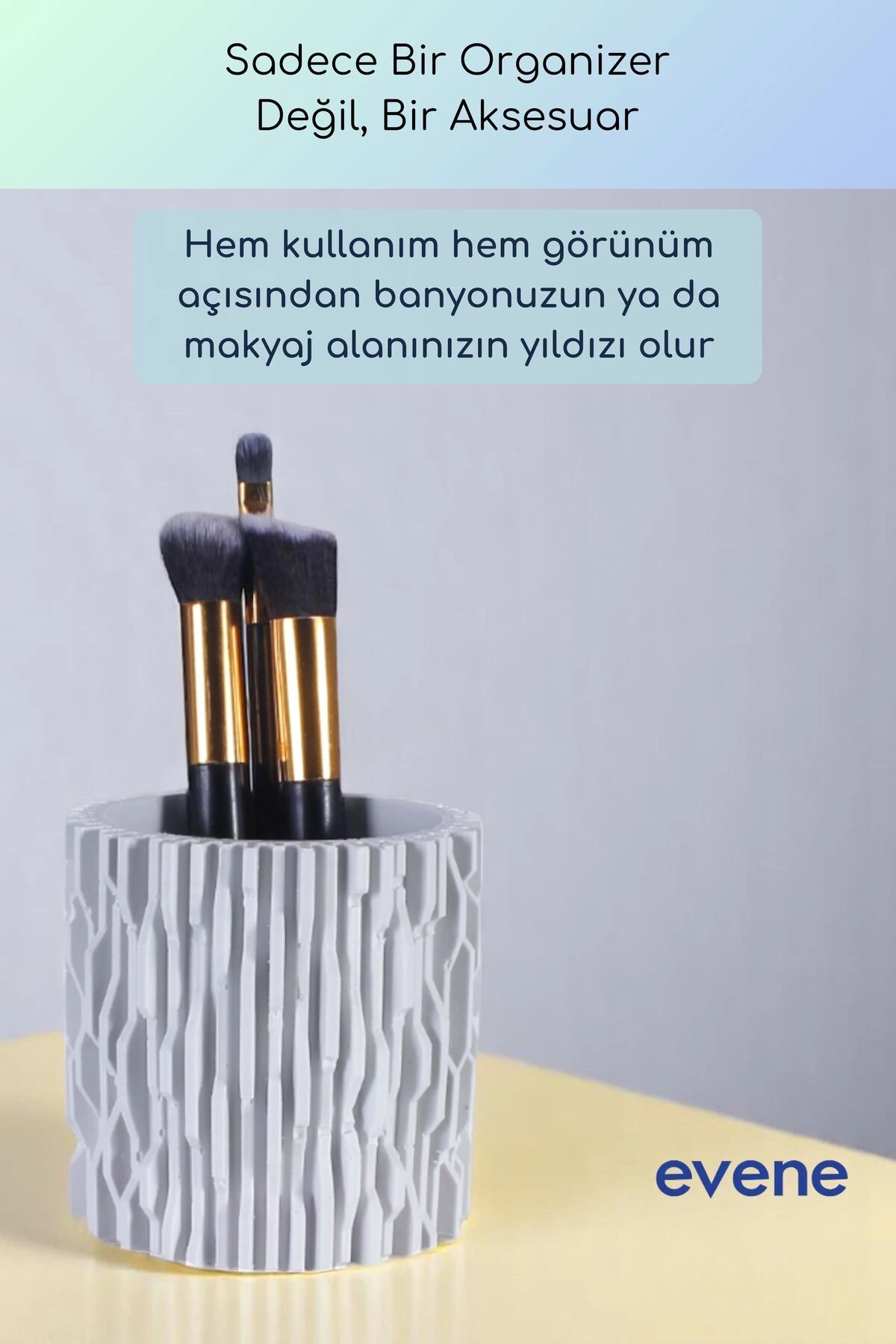 Makyaj Organizeri Makyaj Fırçalığı Makyaj Organizer Düzenleyici Beyaz Renk Model 78