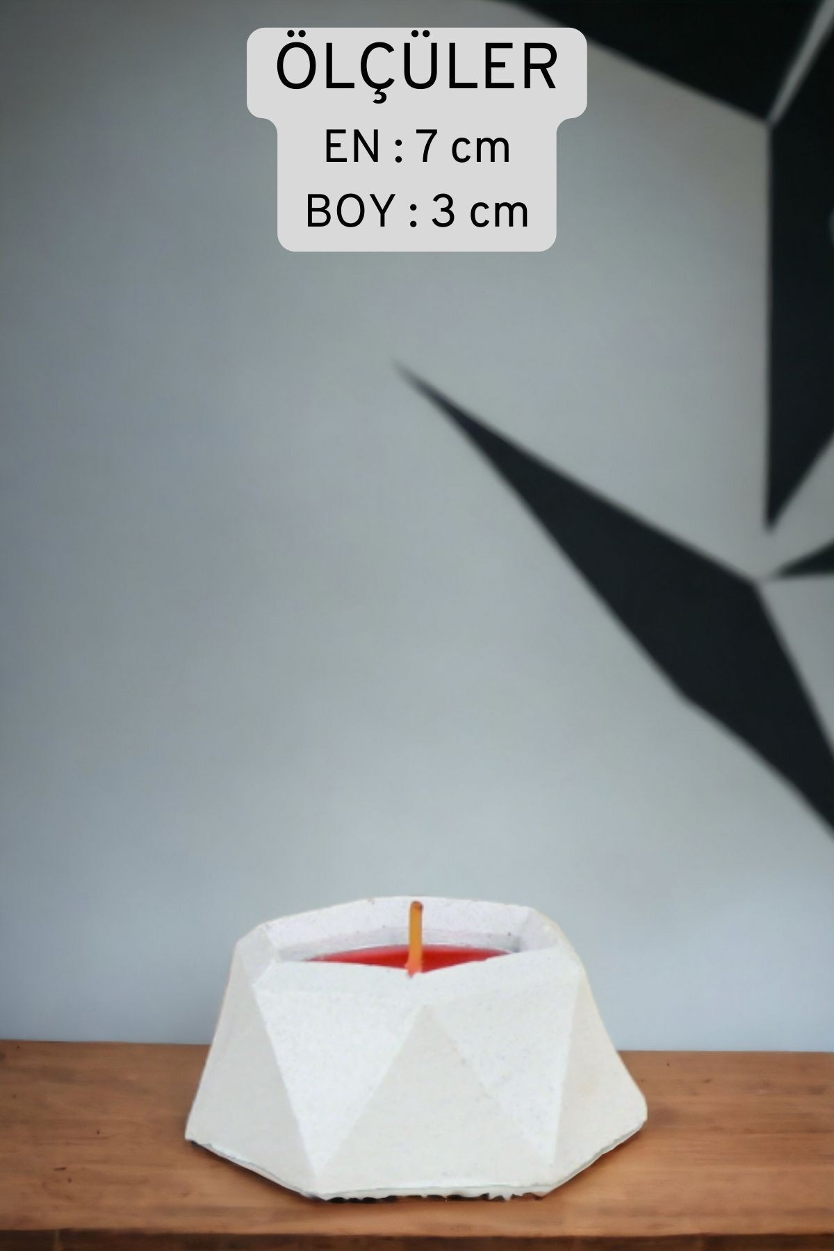Şamdan Mumluk Dekoratif Mumluk Beyaz Renk Tealight Mumluk Model 36