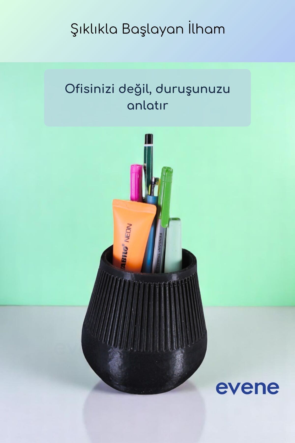 Kalemlik Masa Kalemliği Organizer Kalemlik Siyah Renk Model 88