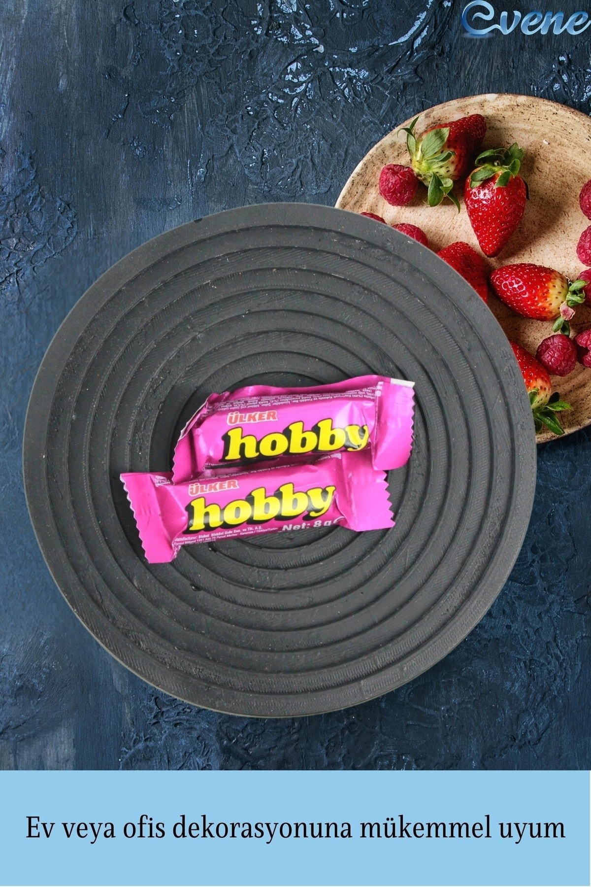 Şekerlik Siyah Renk Sunumluk Drajelik Dekoratif Tabak Model 2