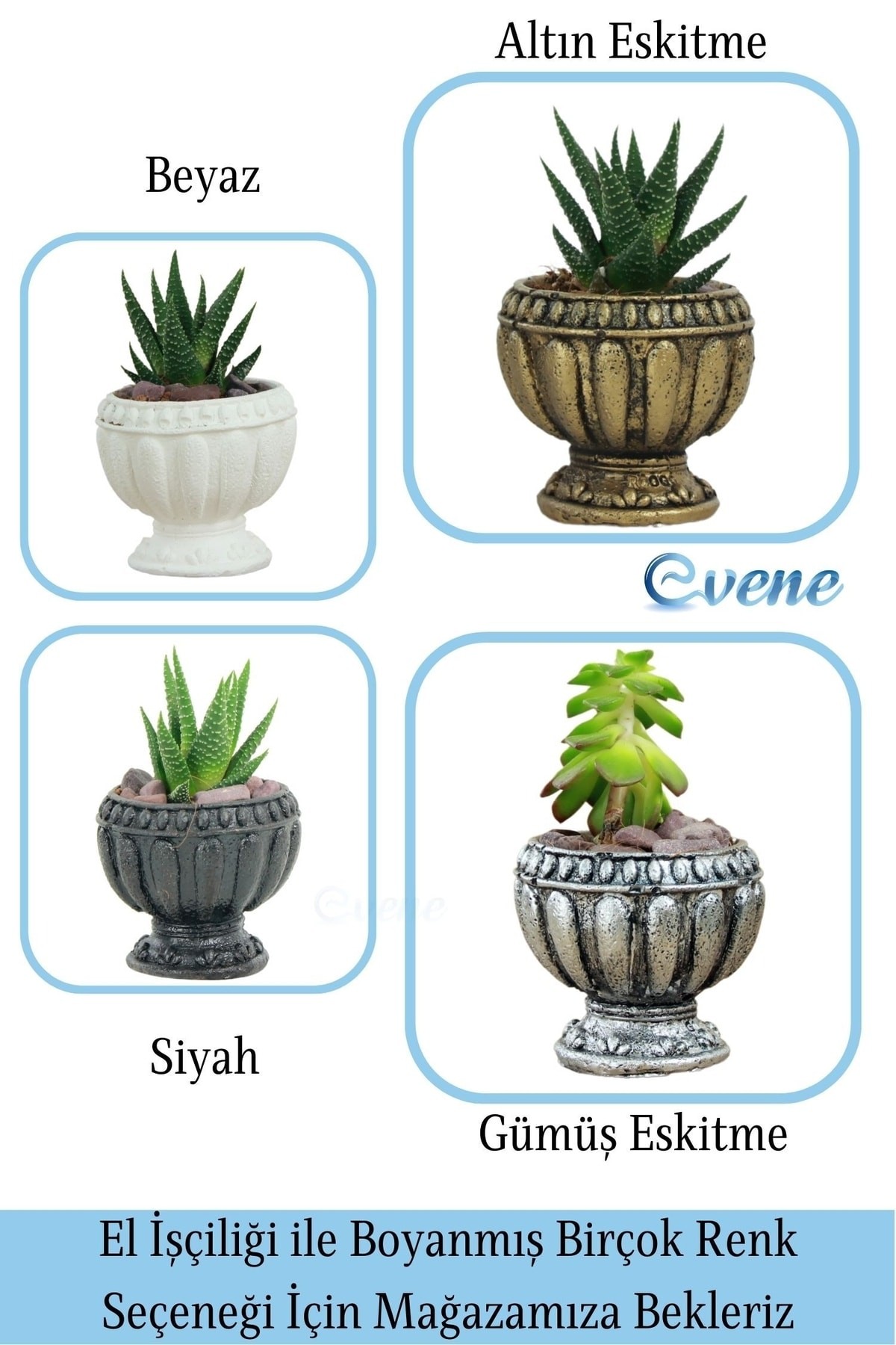 Mini Çiçek Saksı Küçük Sukulent Altın Eskitme Kaktüs Saksısı Antika Vazo Model