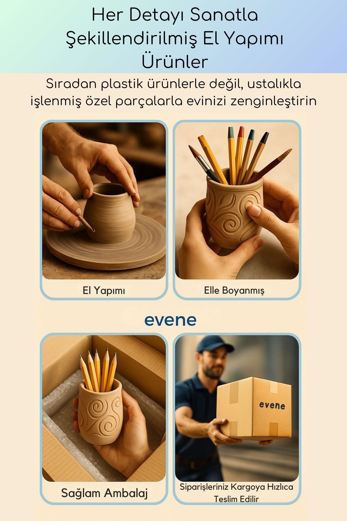 Kalemlik Masa Kalemliği Organizer Kalemlik Altın Renk Model 90