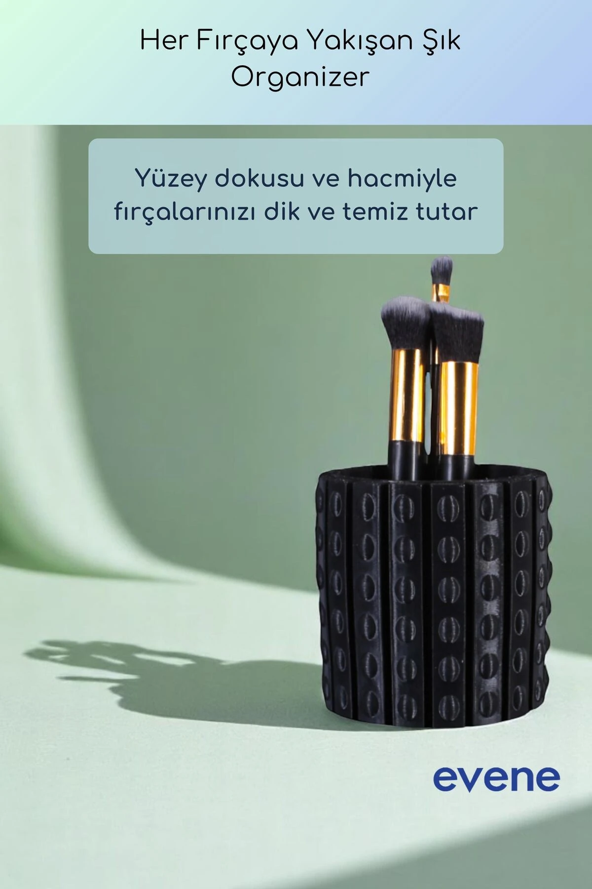 Makyaj Organizeri Makyaj Fırçalığı Makyaj Organizer Düzenleyici Siyah Renk Model 91