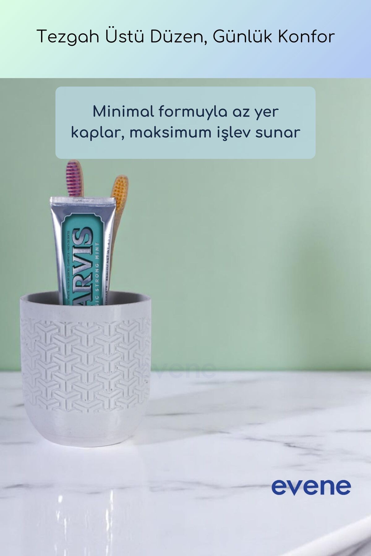Diş Fırçalığı Diş Fırçalık Diş Fırçası Standı Diş Fırçası Tutucu Beyaz Renk Model 77