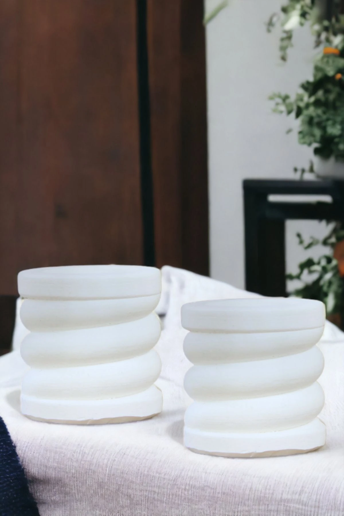 Şamdan Mumluk Dekoratif Mumluk Tealight Mumluk Model 27 İkili Mumluk