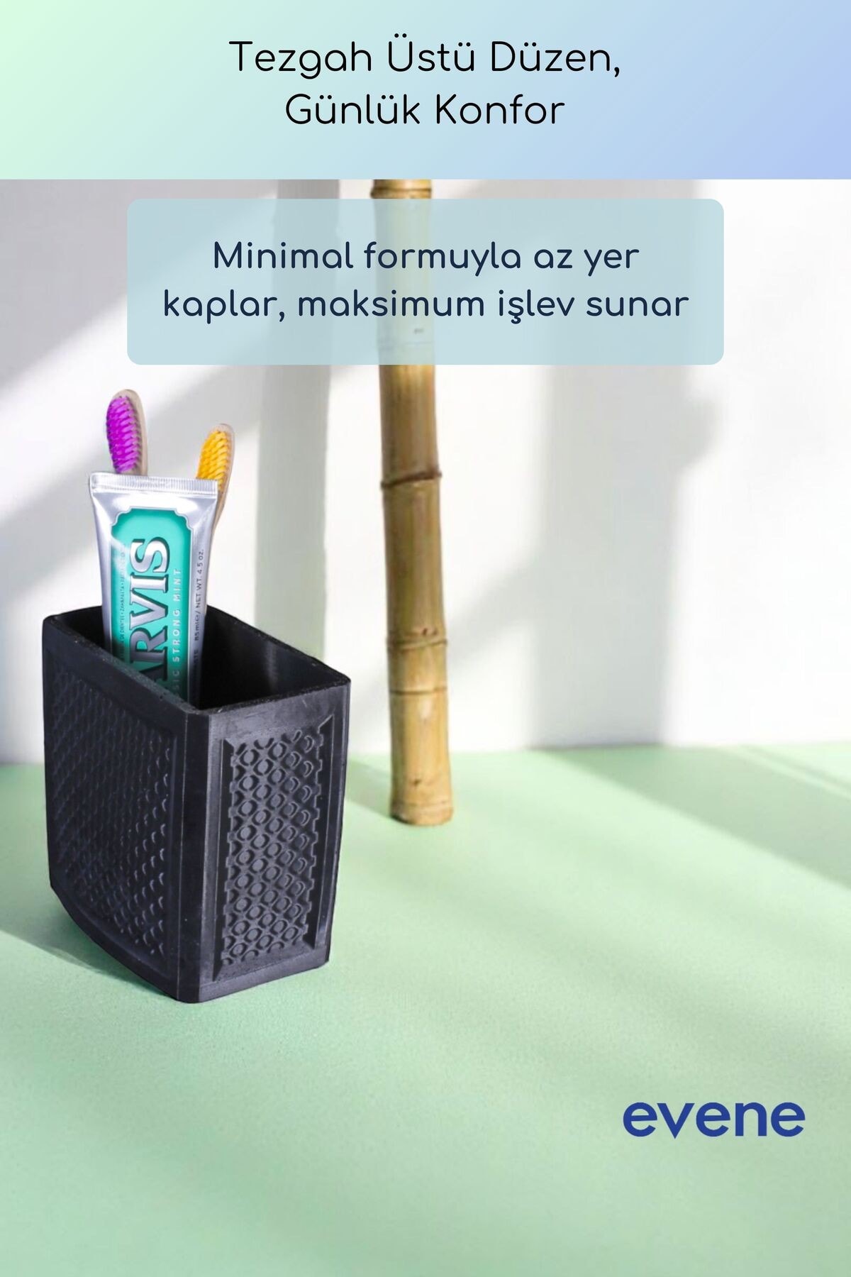 Diş Fırçalığı Diş Fırçalık Diş Fırçası Standı Diş Fırçası Tutucu Siyah Renk Model 92