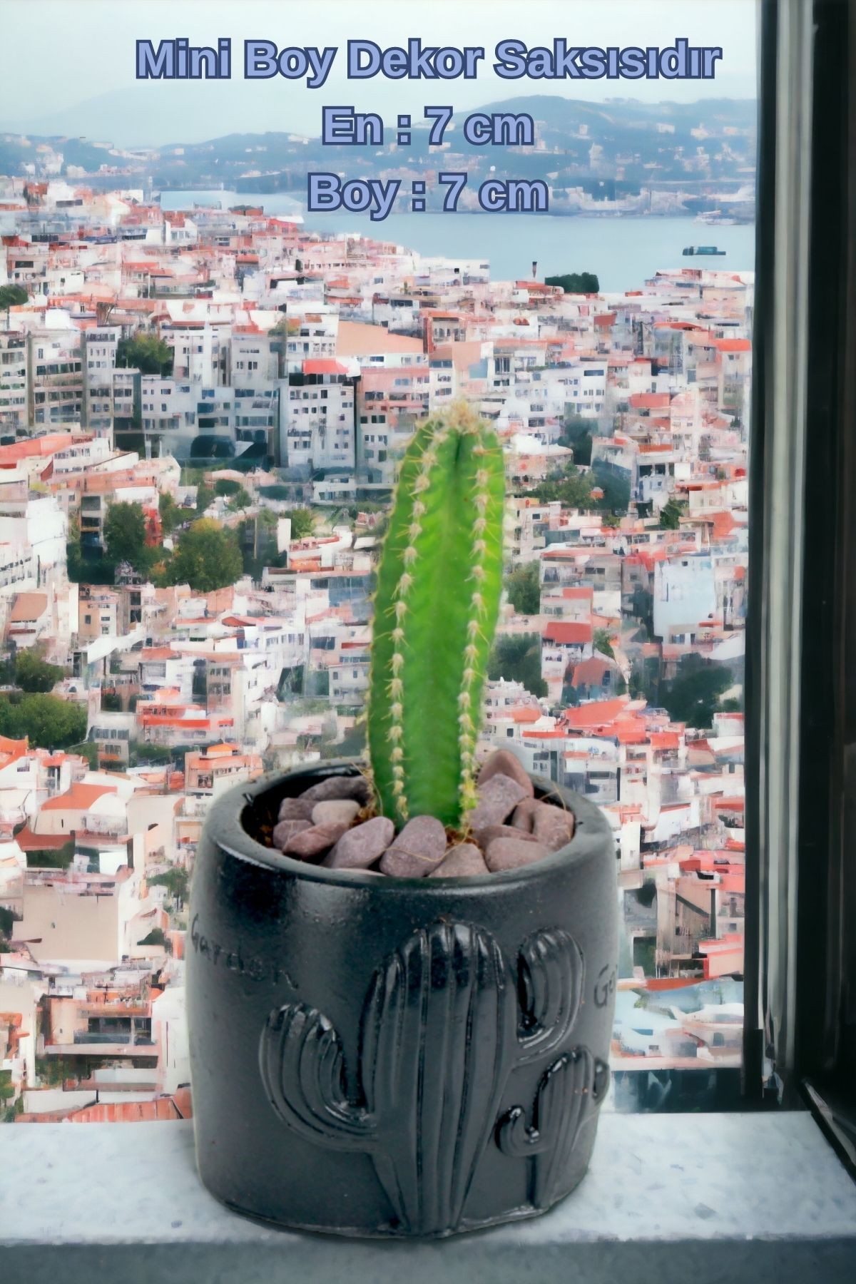 El Yapımı Saksı Siyah Dekoratif Saksı Küçük Boy Model 21